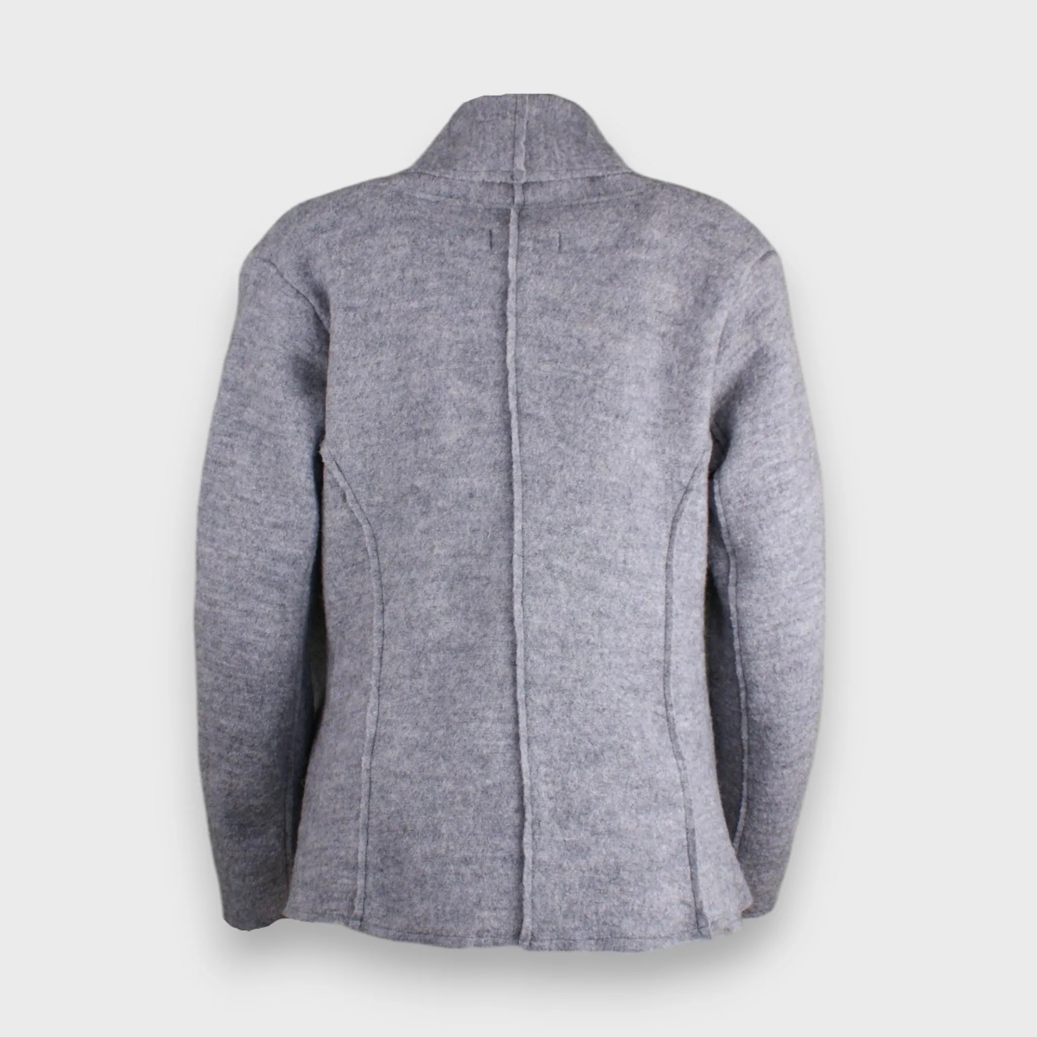 Collared wool cardigan (made to order)