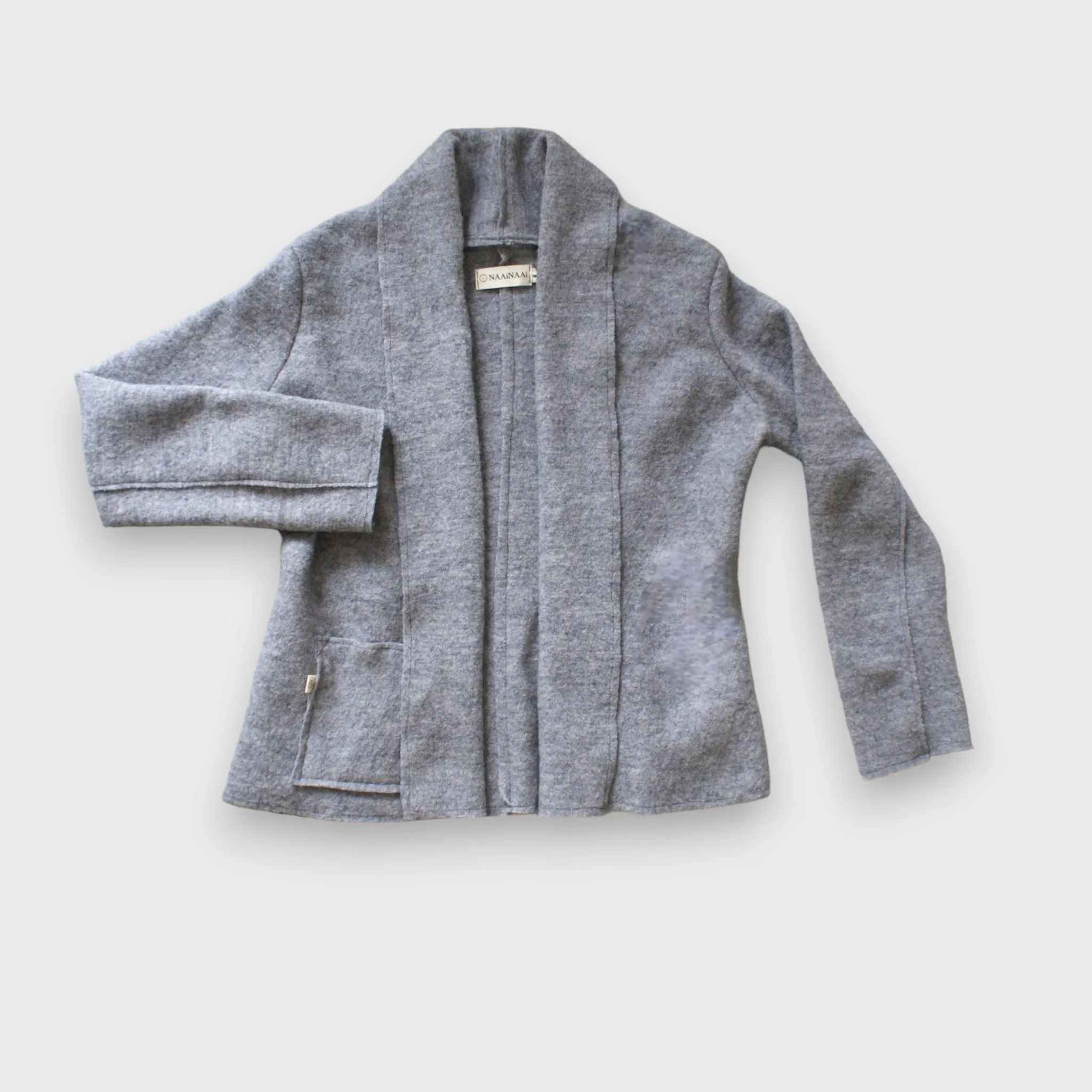 Collared wool cardigan (made to order)