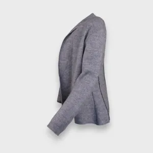 Collared wool cardigan (made to order)