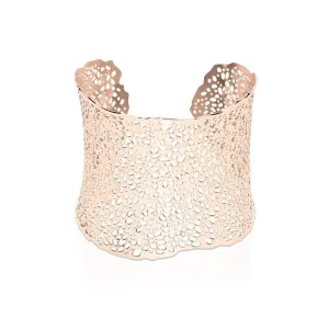 Coral | 18k Rose Gold | Laser Cut Cuff