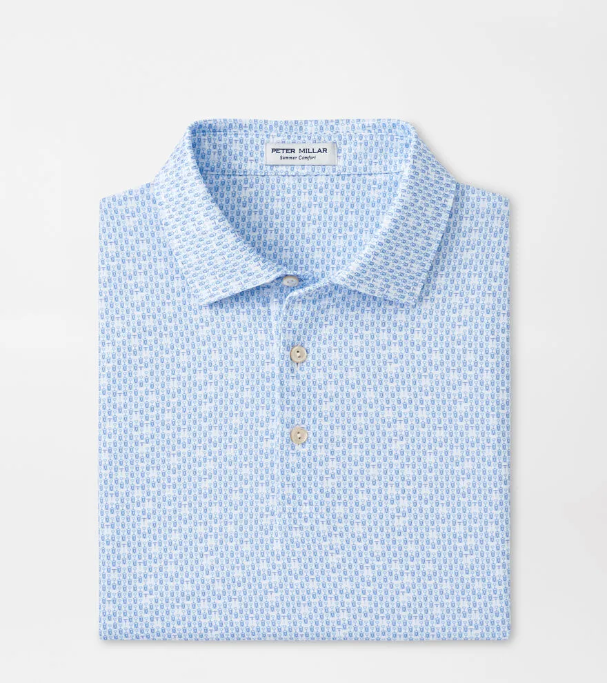 Corkscrew Performance Jersey Polo in White