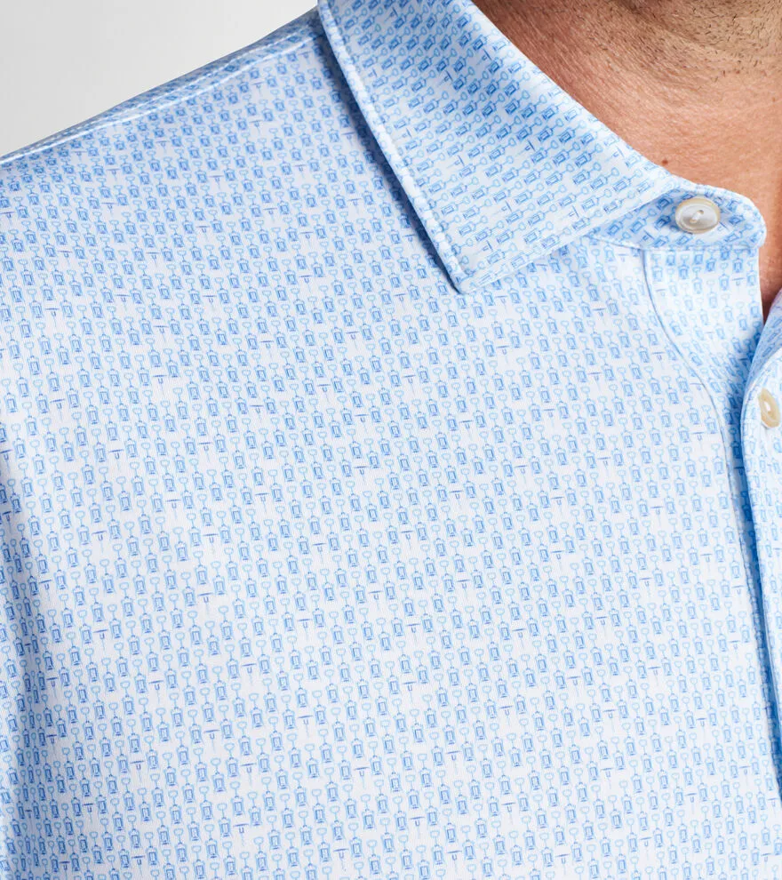 Corkscrew Performance Jersey Polo in White