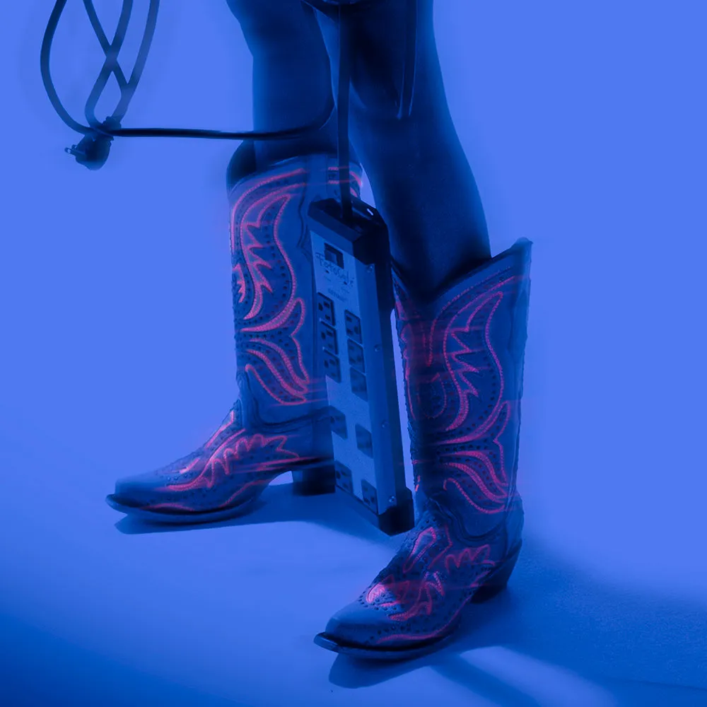 Corral Pink Overlay & Fluorescent Embroidery Boots