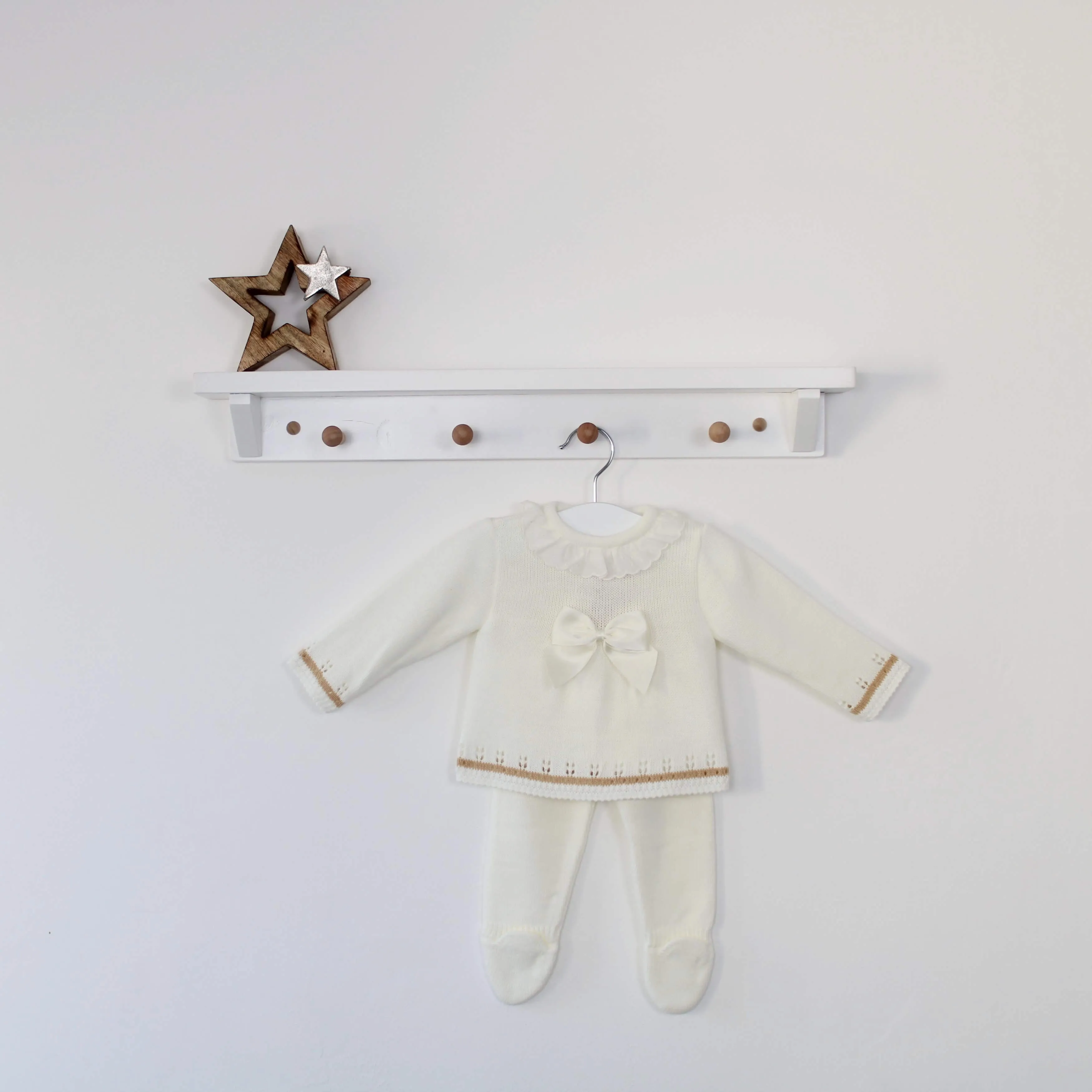 Cream 3 Piece Knitted Set