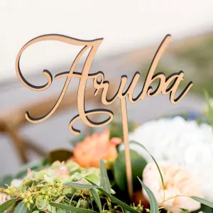 Custom Table Number Words