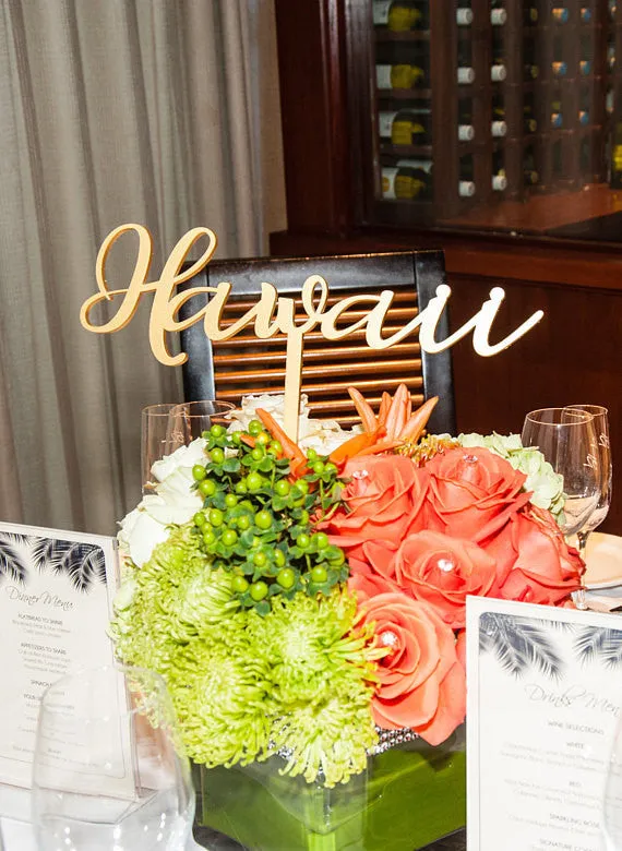 Custom Table Number Words