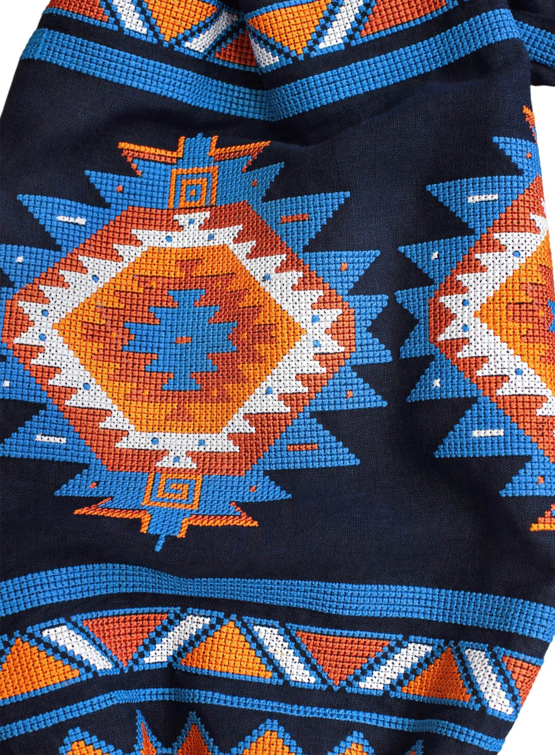 Dark blue Kaftan in Bohemian style