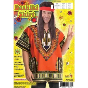 Dashiki Orange Hippie Shirt - Dr Toms