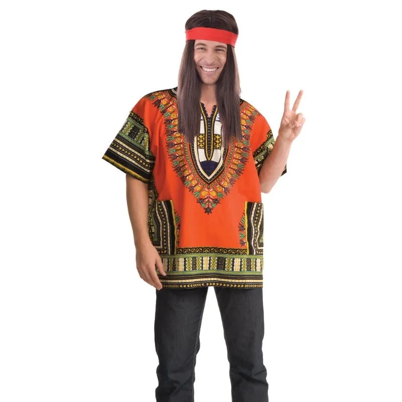 Dashiki Orange Hippie Shirt - Dr Toms