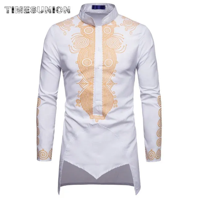 Dashiki Shirt Men Fashion Africa Clothing Long Pullovers
