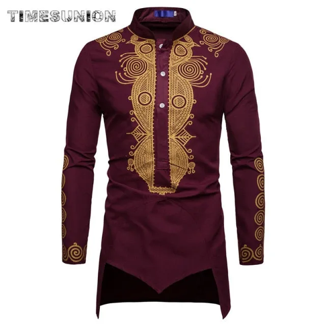 Dashiki Shirt Men Fashion Africa Clothing Long Pullovers