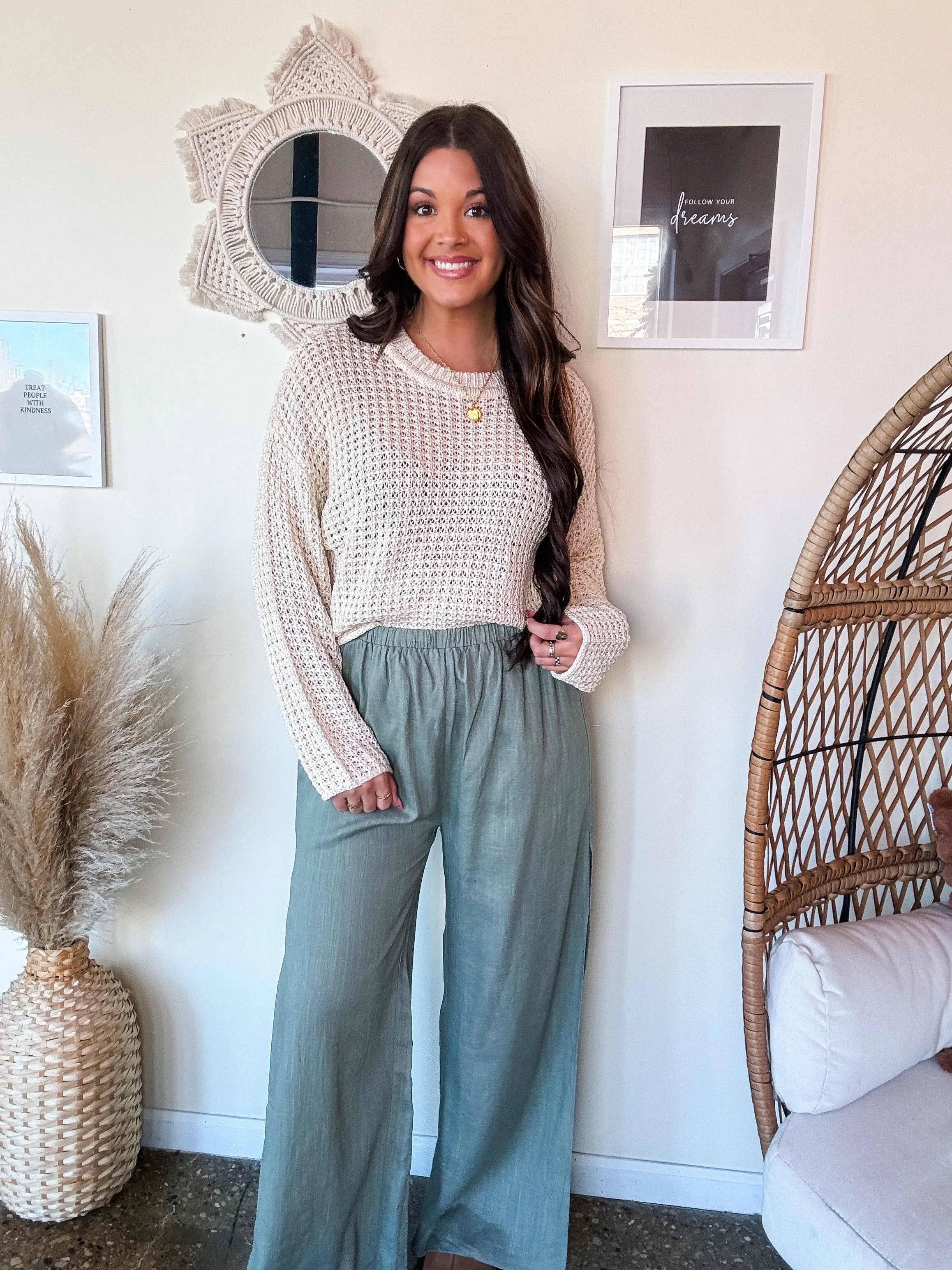 DAYDREAMER PANTS-OLIVE