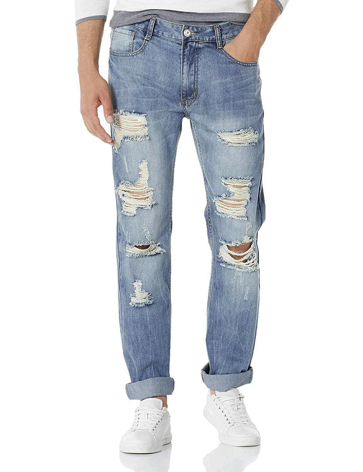 Demon&Hunter 802 Series Men's Straight Leg Regular Fit Jeans UPC：797698831213