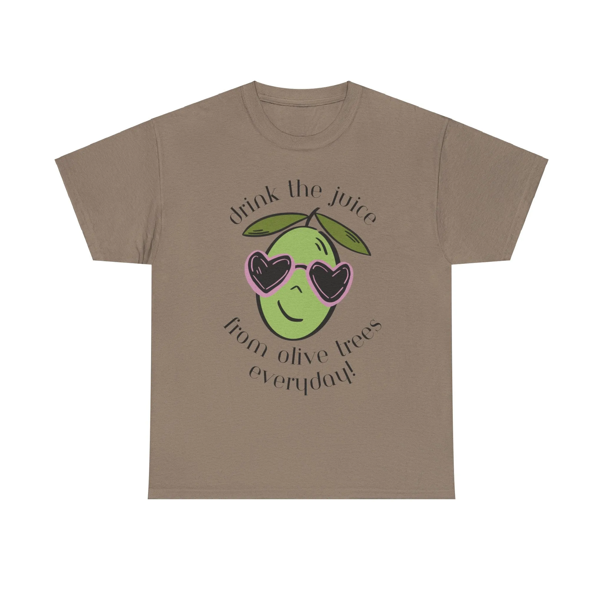 Drink skincare / olive trees / olive cartoon / Unisex Heavy Cotton Tee