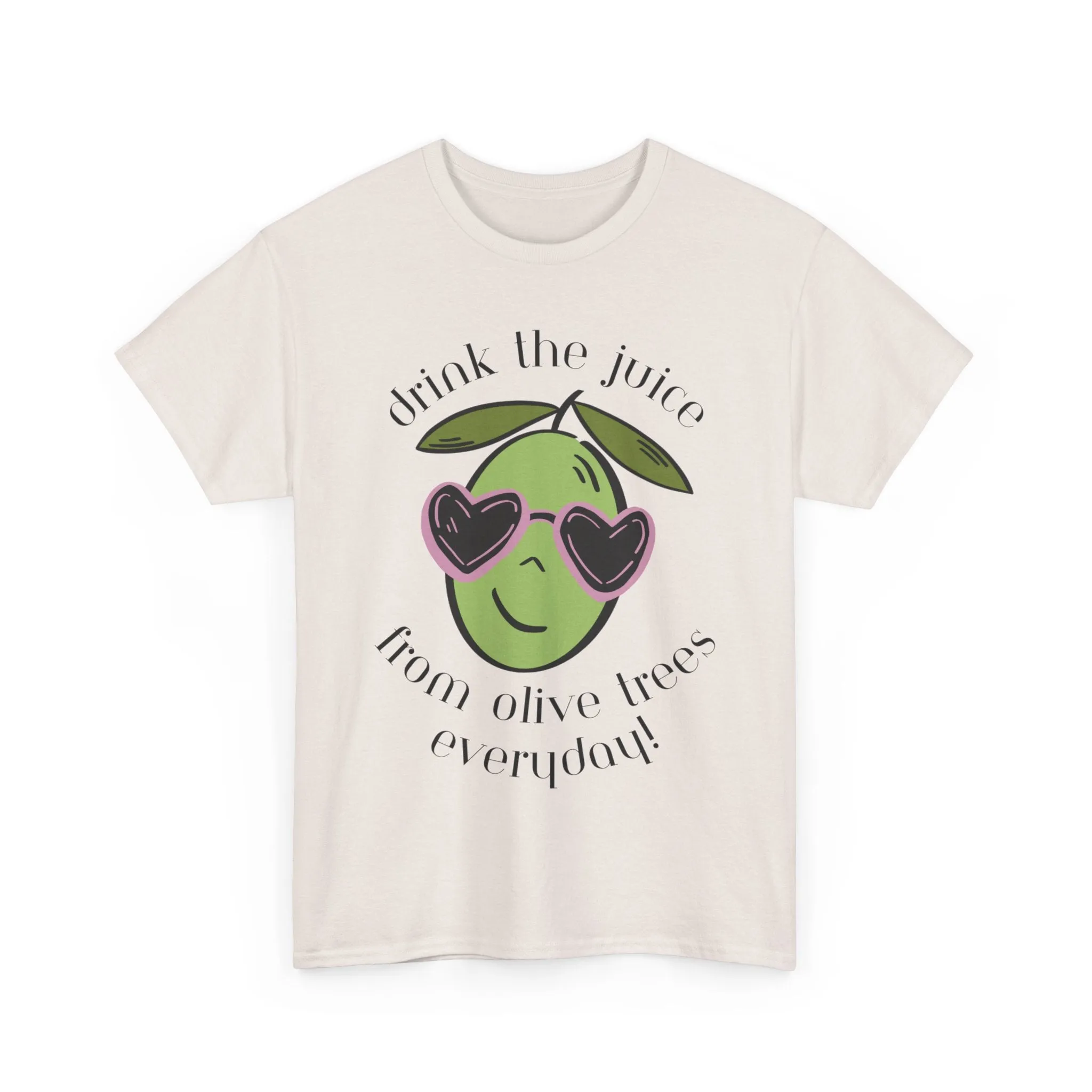 Drink skincare / olive trees / olive cartoon / Unisex Heavy Cotton Tee