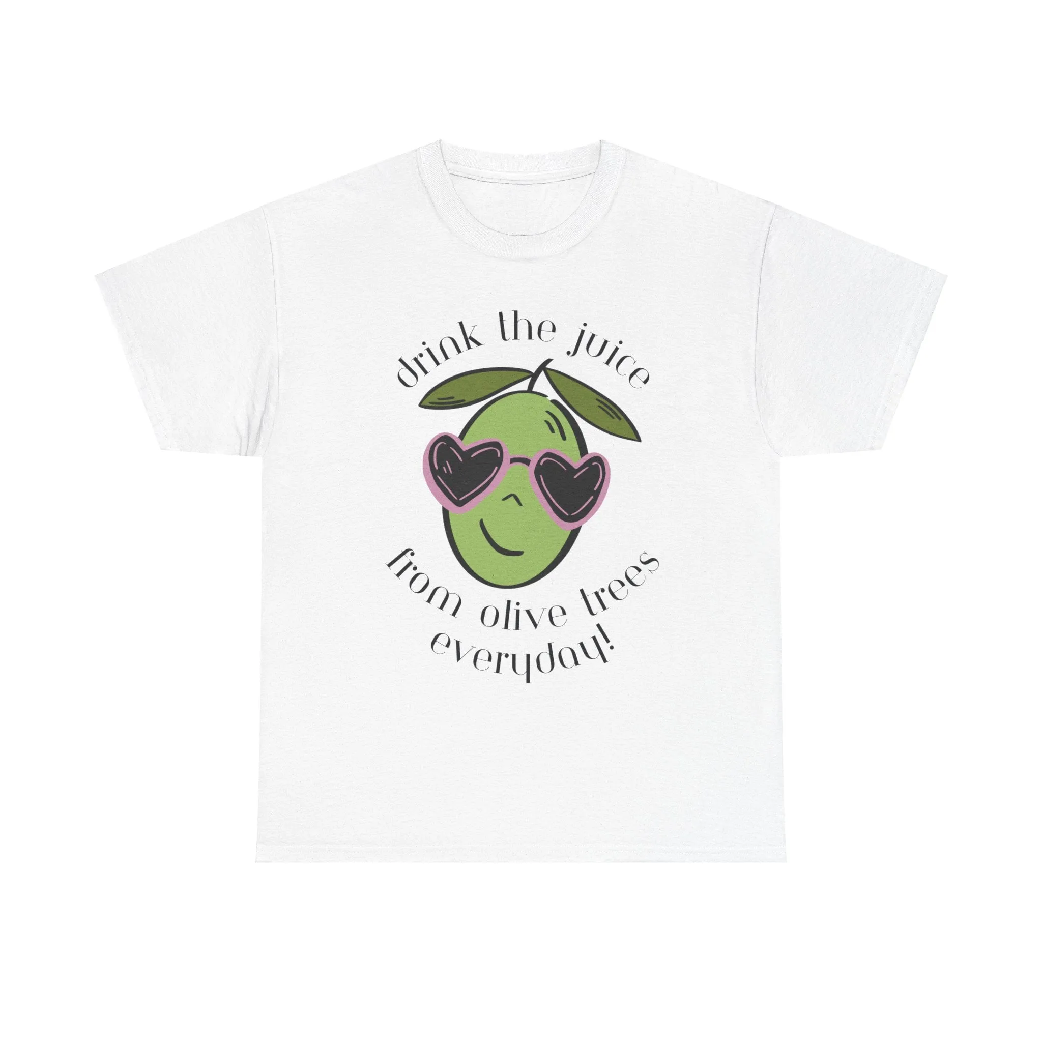 Drink skincare / olive trees / olive cartoon / Unisex Heavy Cotton Tee