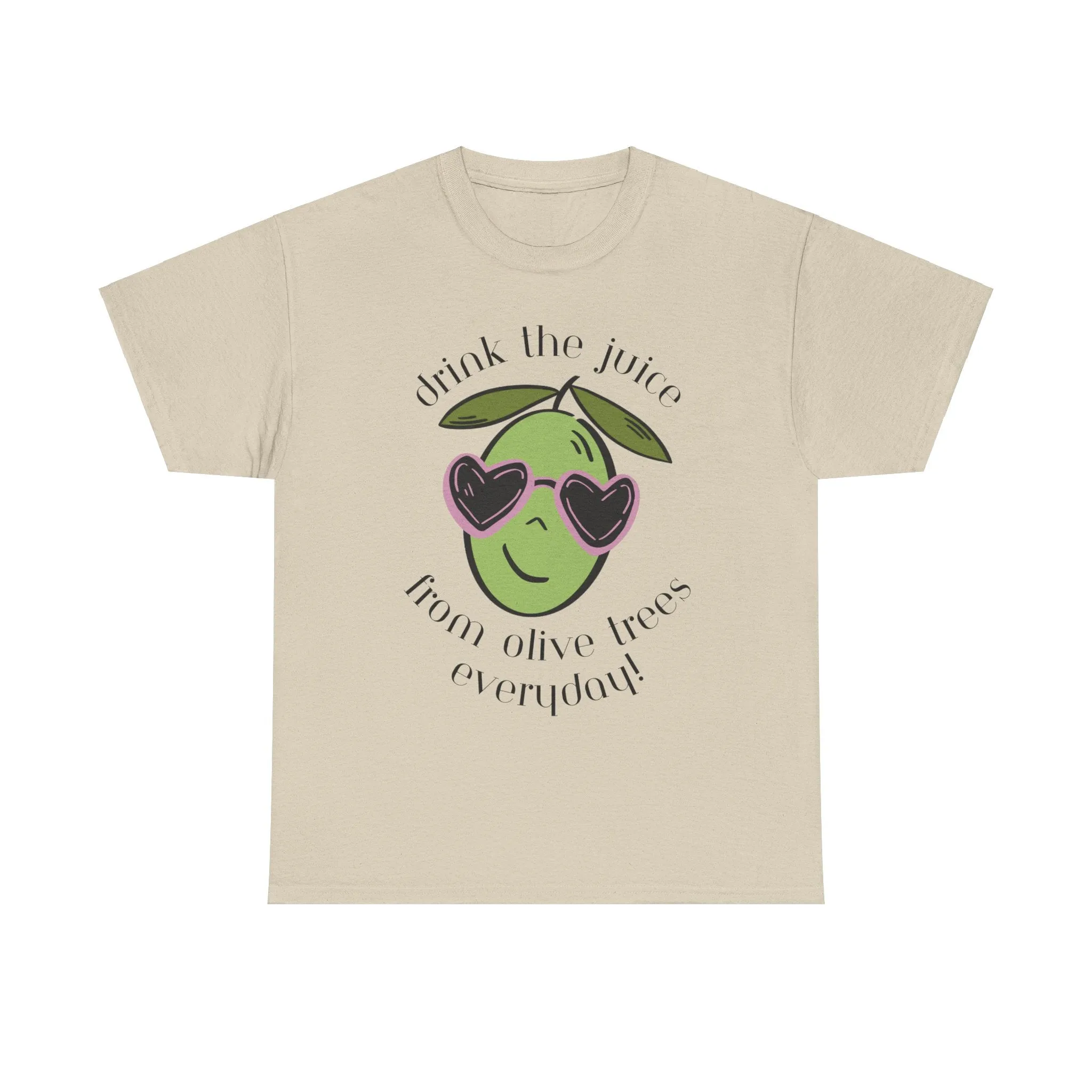 Drink skincare / olive trees / olive cartoon / Unisex Heavy Cotton Tee
