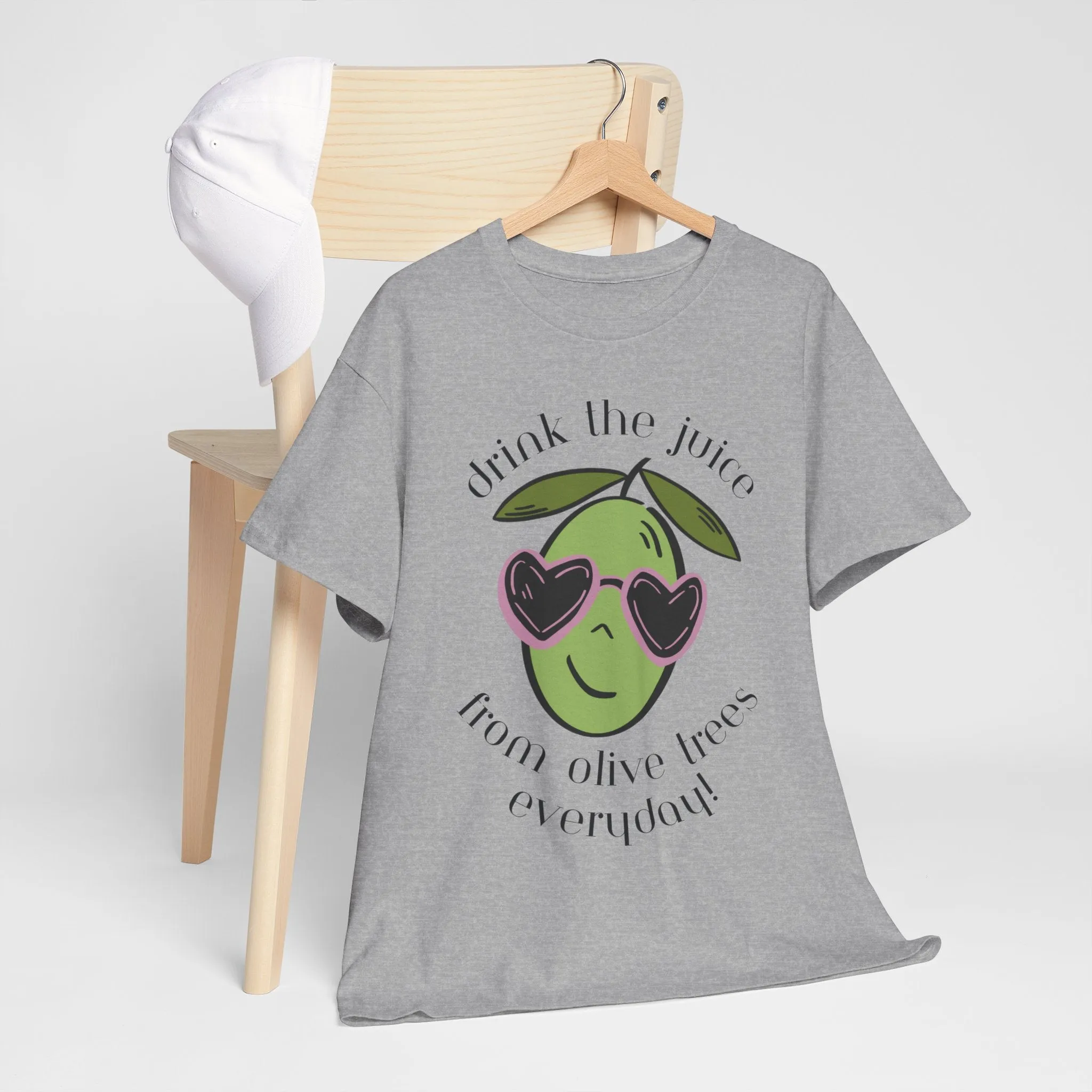 Drink skincare / olive trees / olive cartoon / Unisex Heavy Cotton Tee