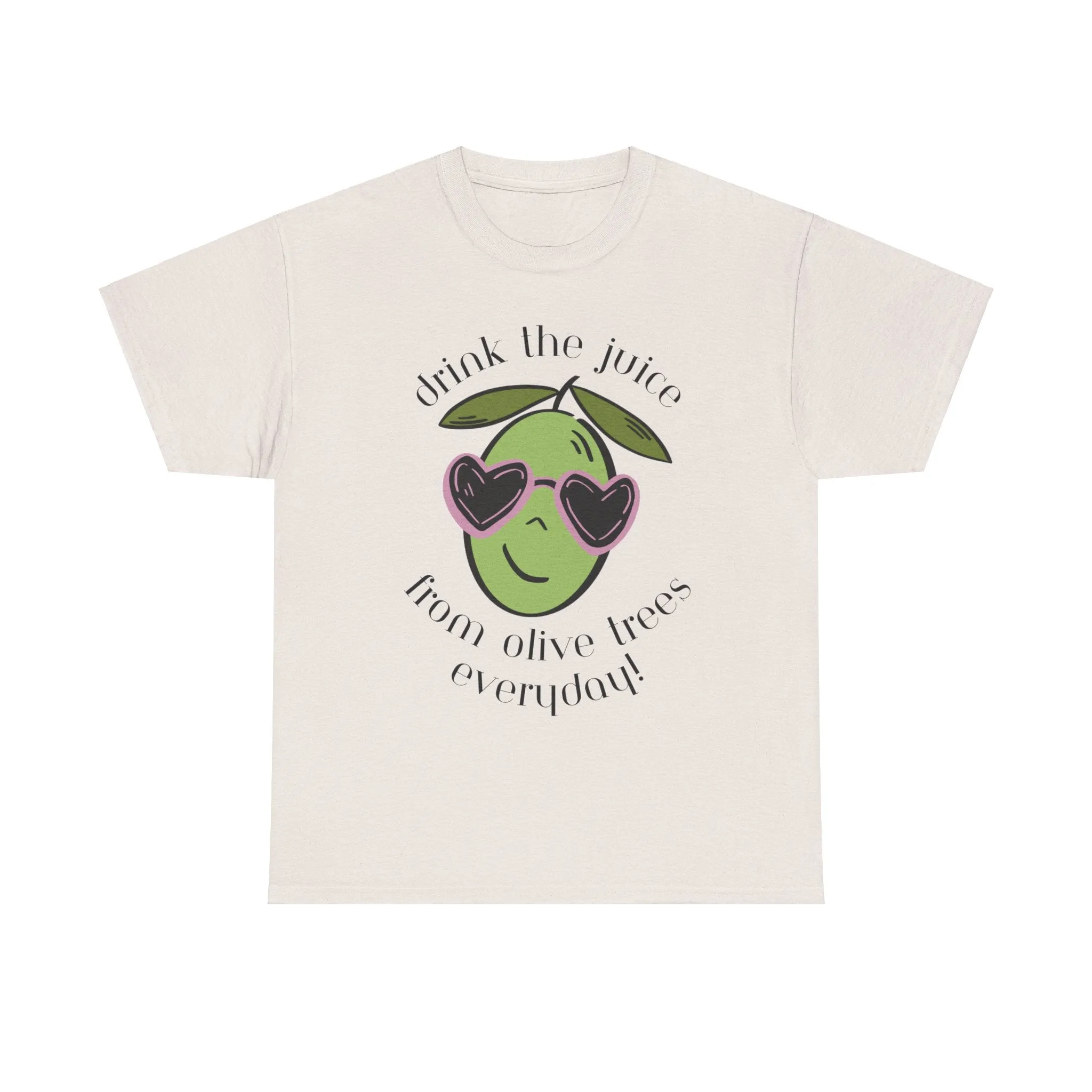 Drink skincare / olive trees / olive cartoon / Unisex Heavy Cotton Tee
