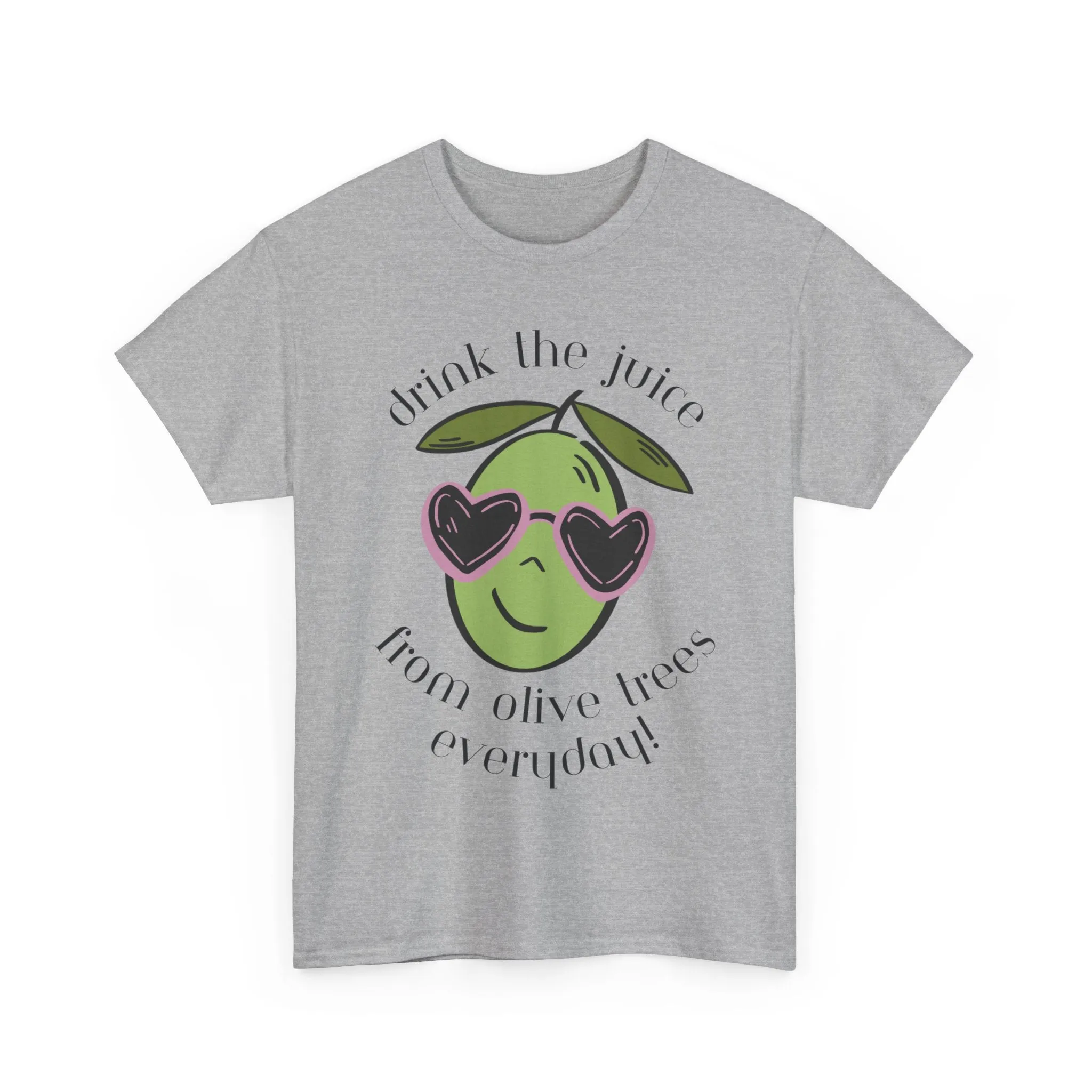 Drink skincare / olive trees / olive cartoon / Unisex Heavy Cotton Tee