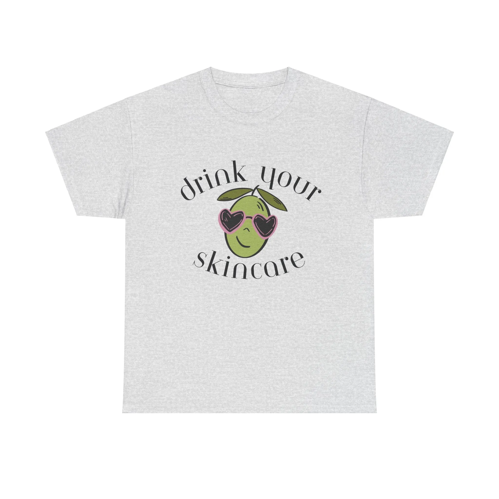 Drink your skincare / olive trees / olive sunglasses cartoon / Unisex Heavy Cotton Tee