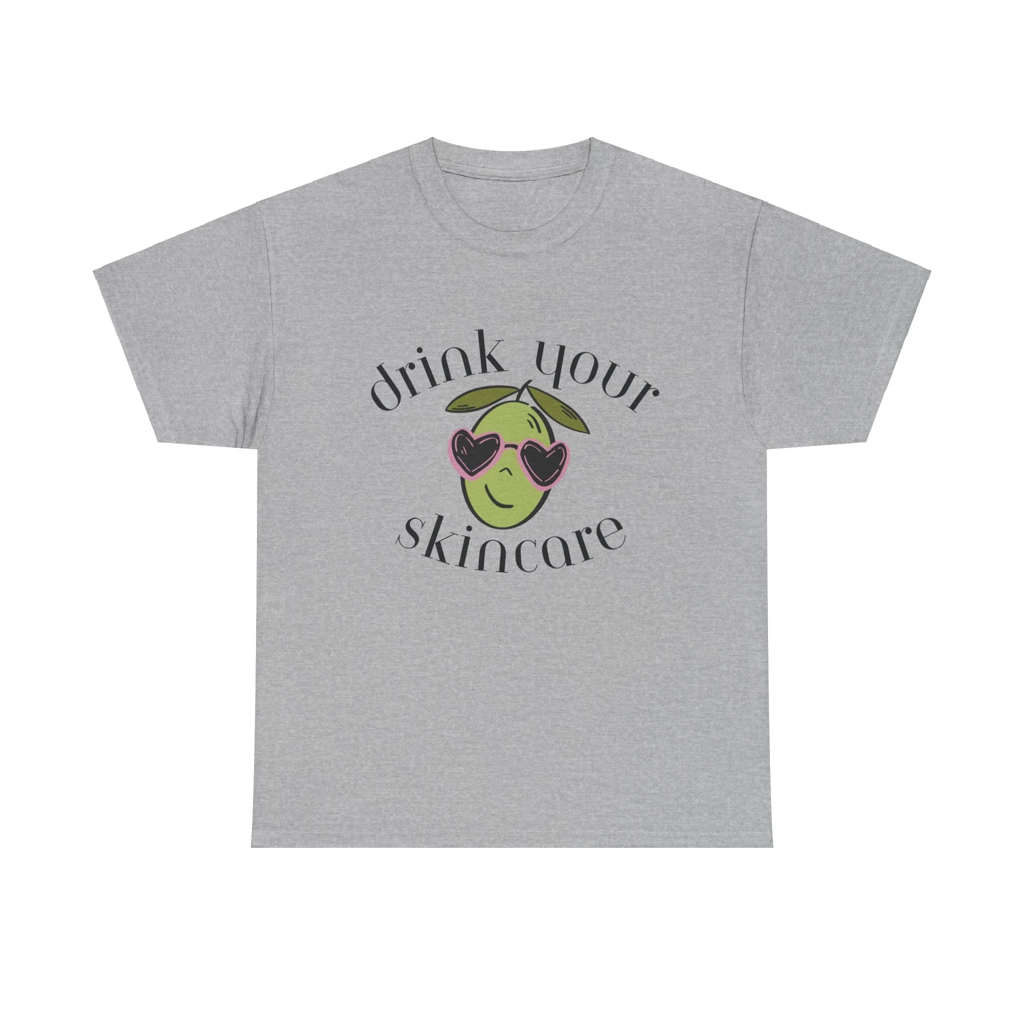 Drink your skincare / olive trees / olive sunglasses cartoon / Unisex Heavy Cotton Tee