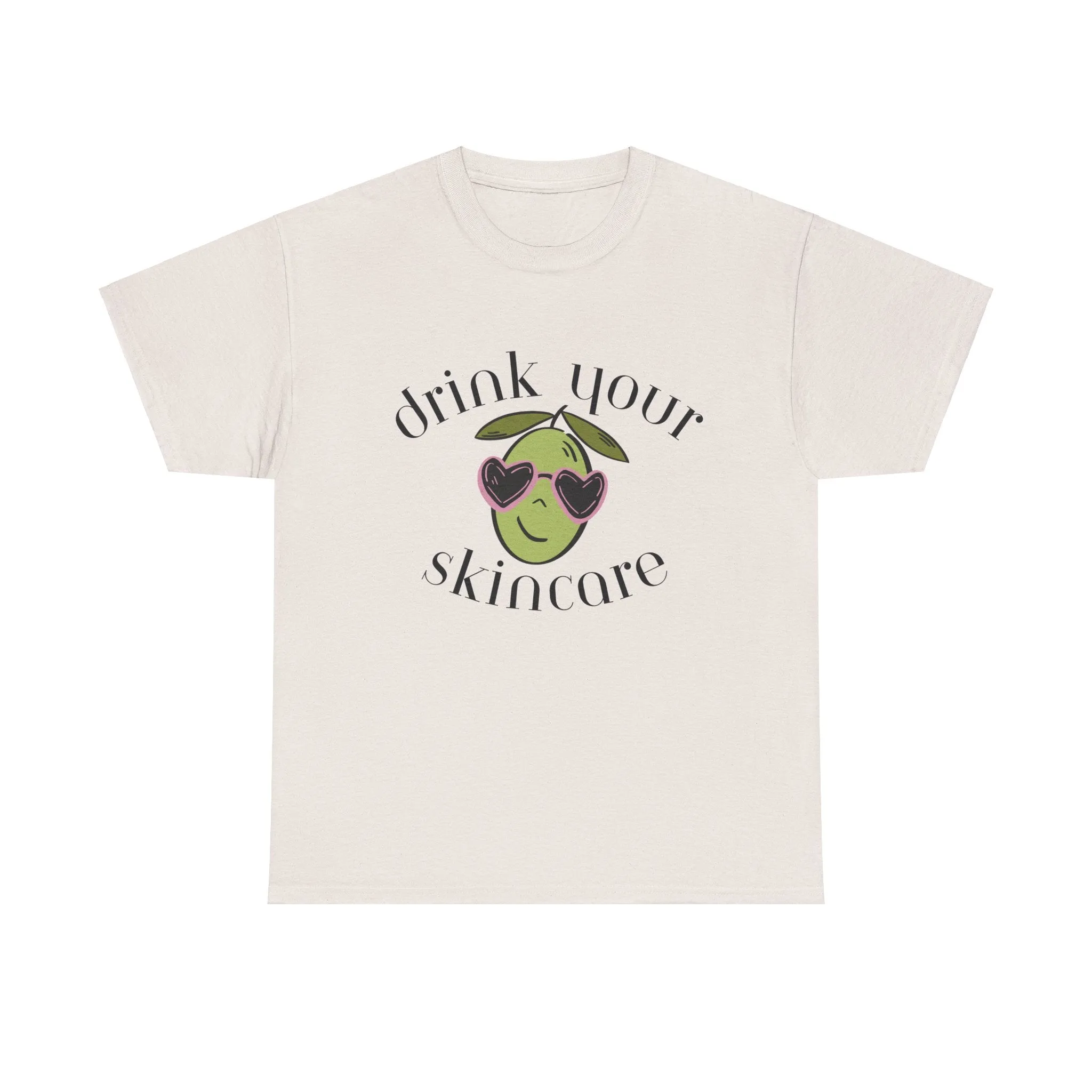 Drink your skincare / olive trees / olive sunglasses cartoon / Unisex Heavy Cotton Tee