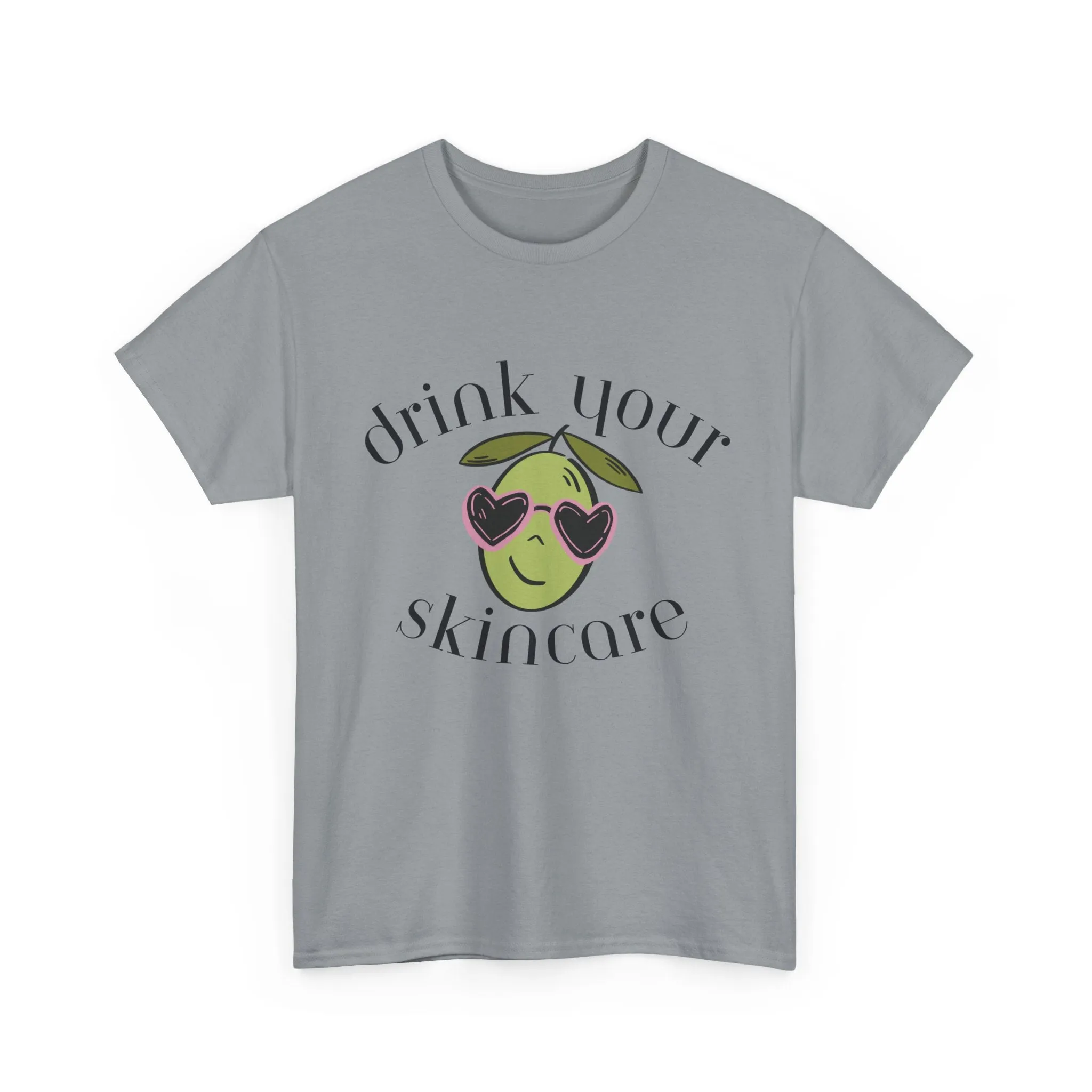 Drink your skincare / olive trees / olive sunglasses cartoon / Unisex Heavy Cotton Tee