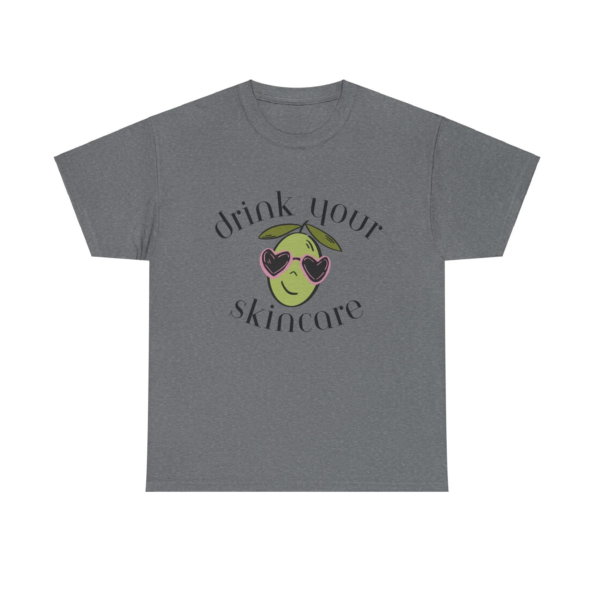 Drink your skincare / olive trees / olive sunglasses cartoon / Unisex Heavy Cotton Tee