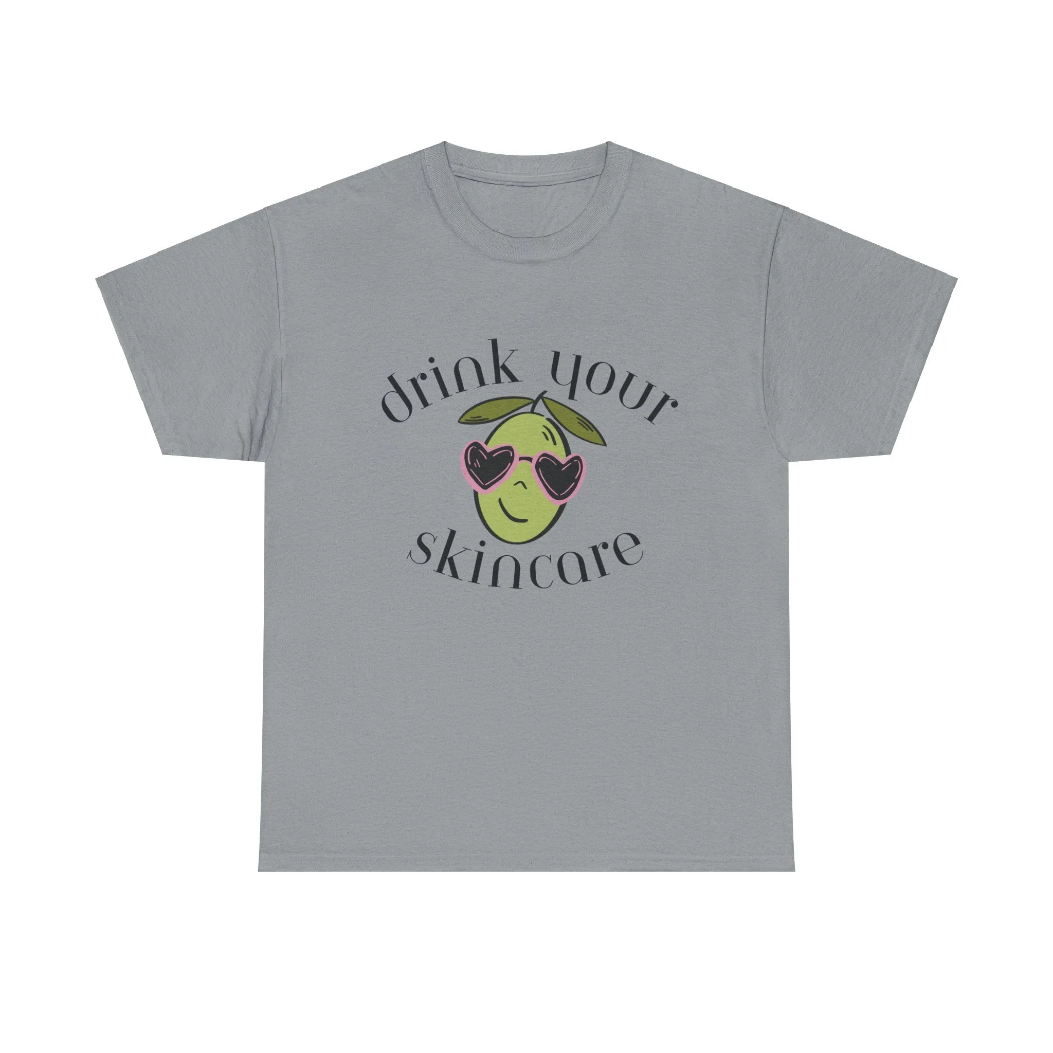 Drink your skincare / olive trees / olive sunglasses cartoon / Unisex Heavy Cotton Tee