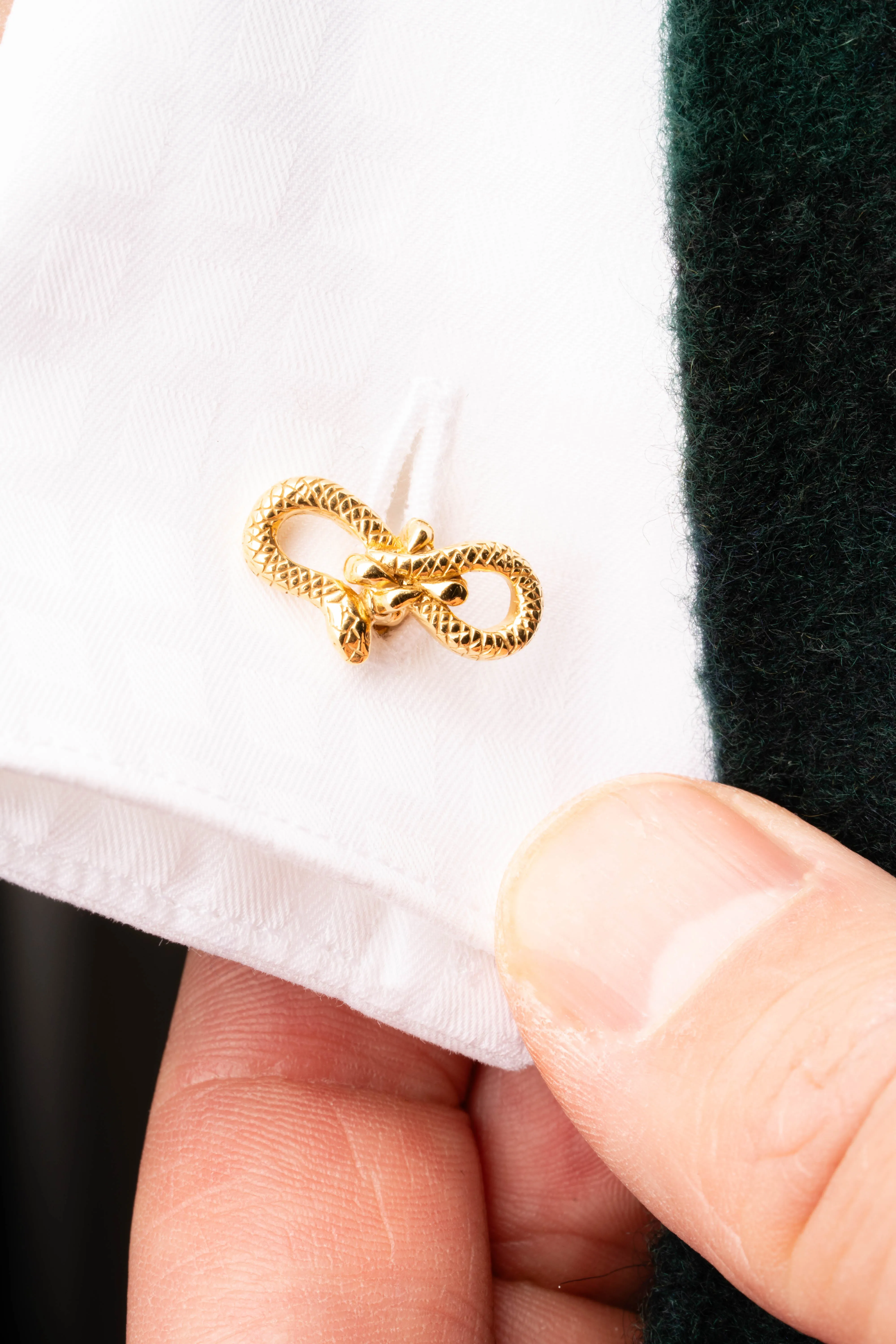 Eagle & Snake Yellow Gold Vermeil Cufflinks