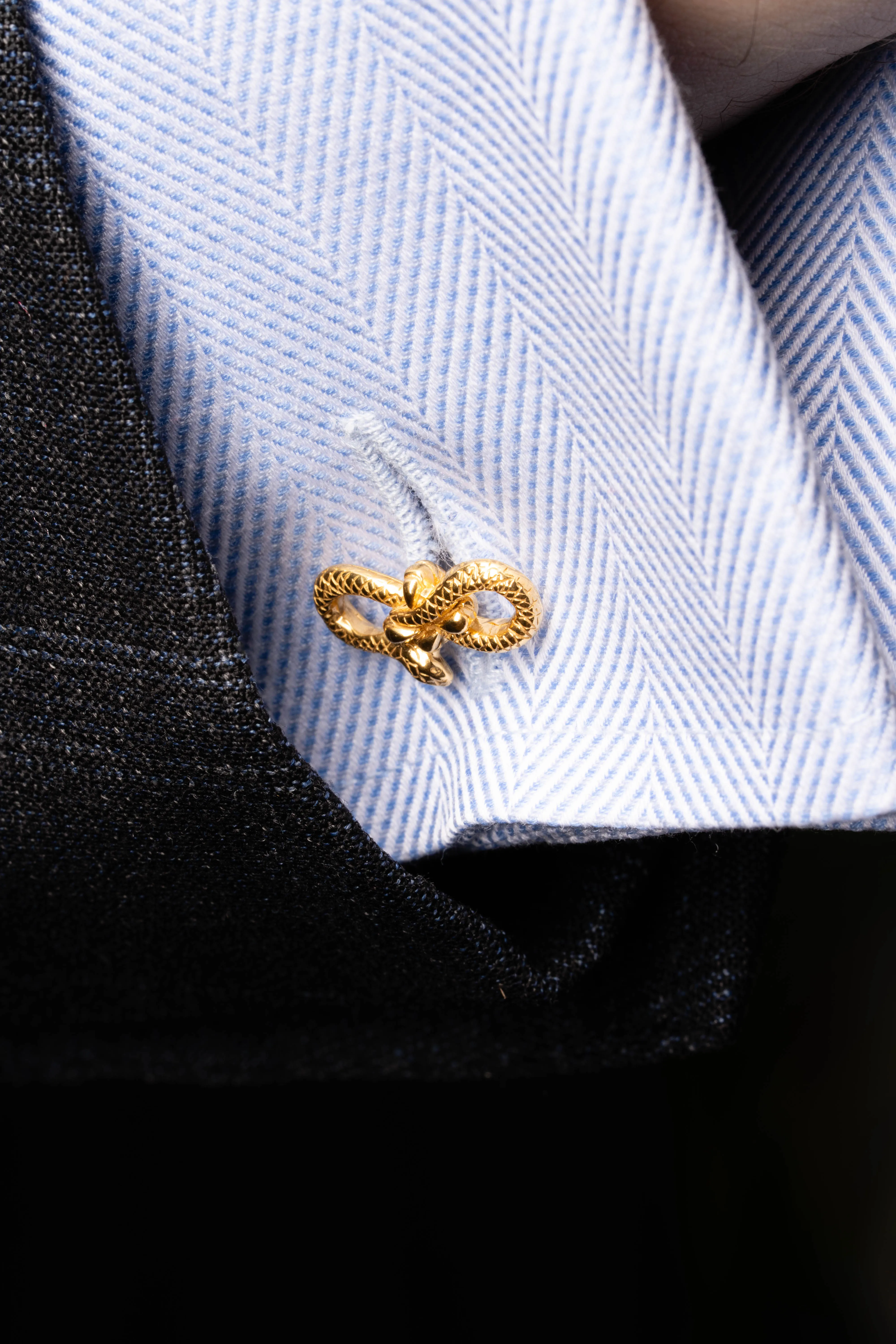 Eagle & Snake Yellow Gold Vermeil Cufflinks