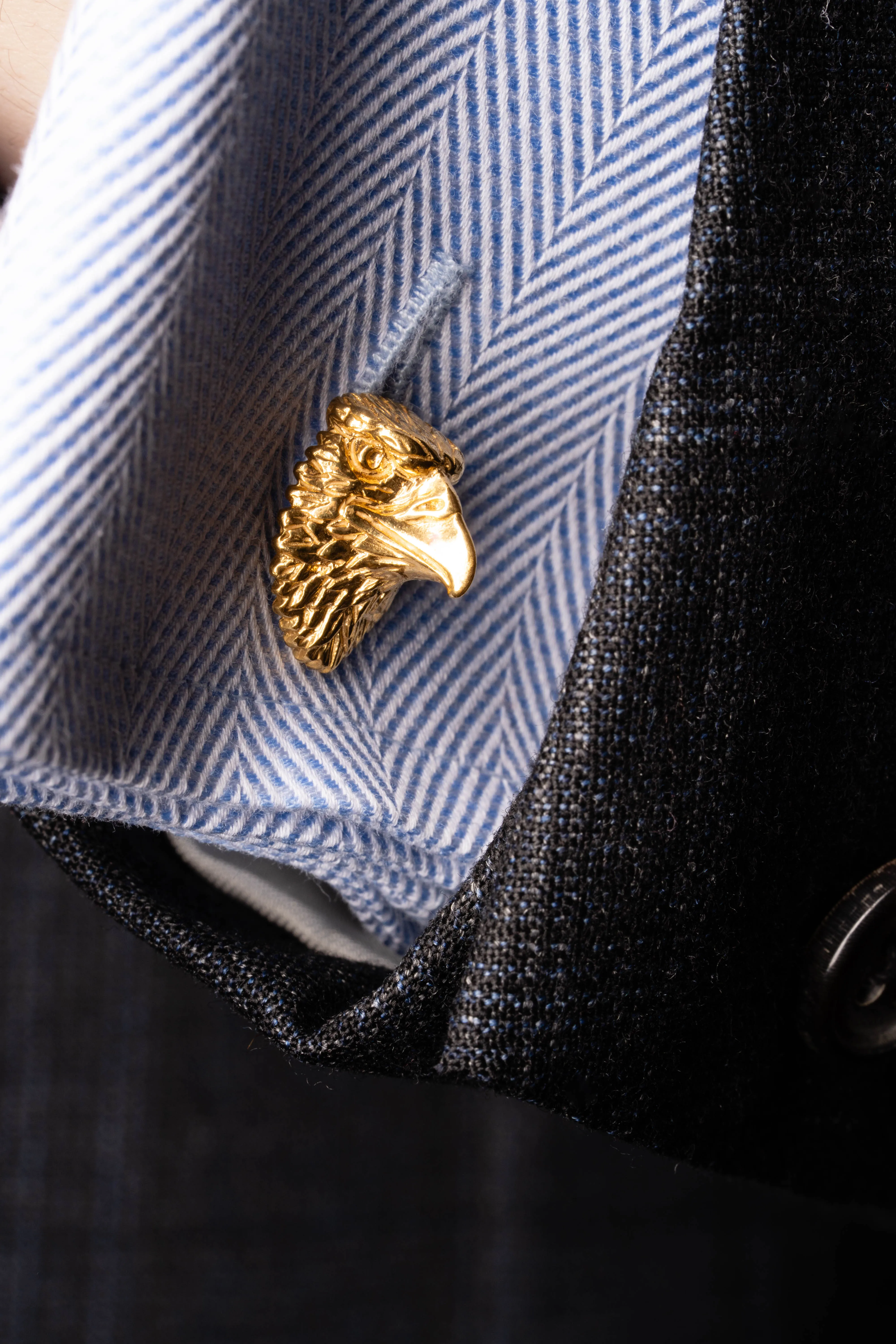 Eagle & Snake Yellow Gold Vermeil Cufflinks