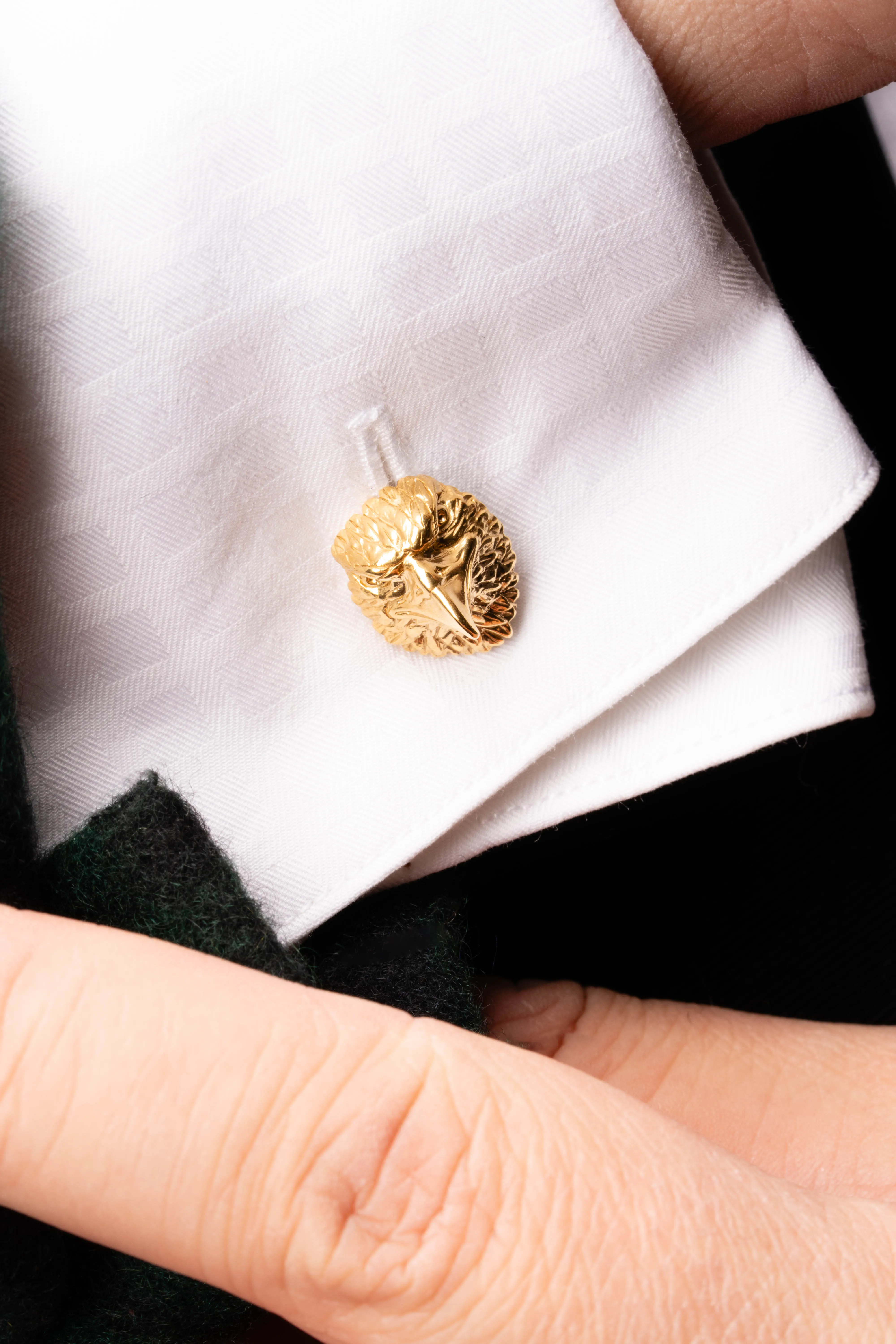 Eagle & Snake Yellow Gold Vermeil Cufflinks
