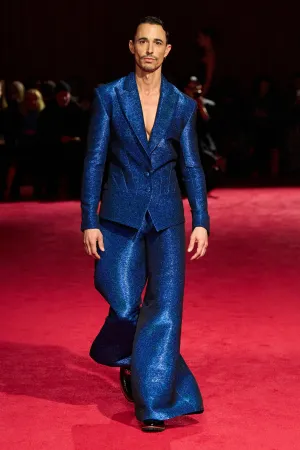 Electric Blue Single Button Blazer