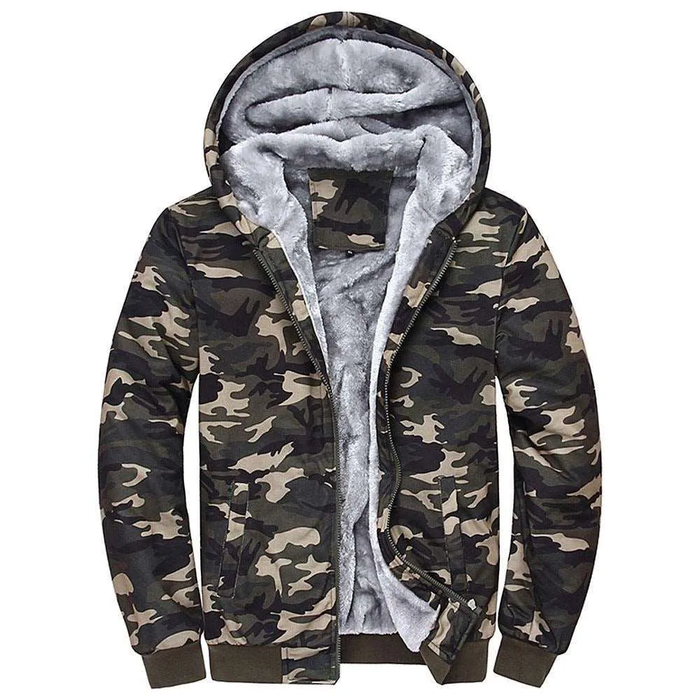 FLEECE LINED HOODED JACKET