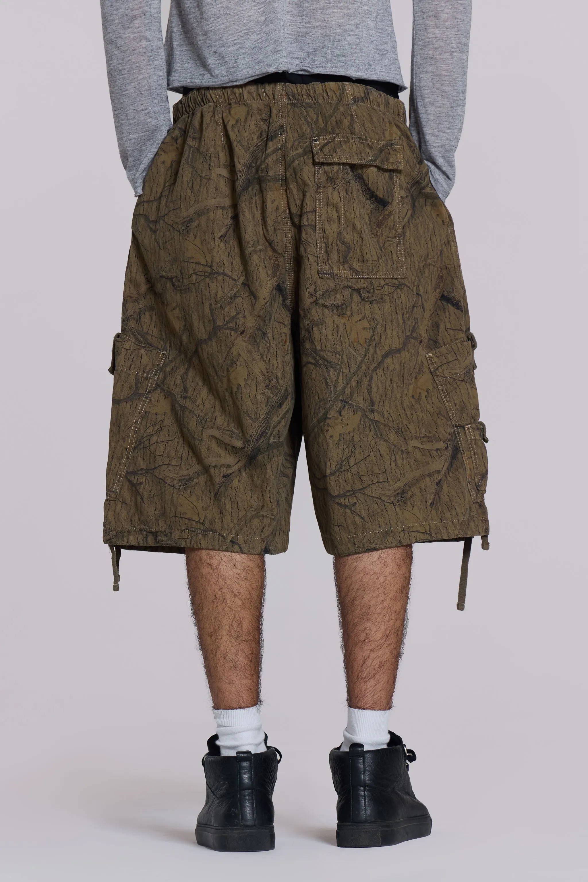 Forest Camo Parachute Shorts