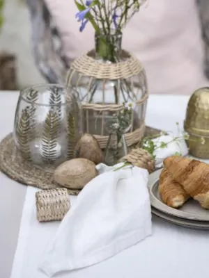 Freja Linen/Cotton Napkin - Butter Cream