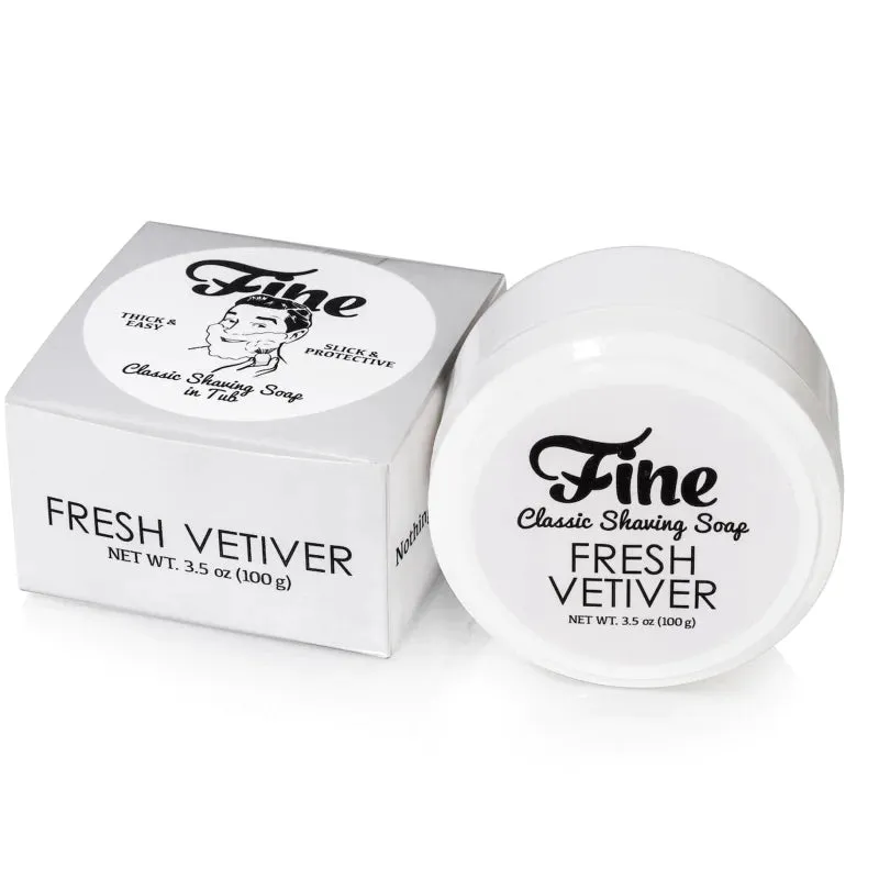 Fresh Vetiver Classic Shaving Soap in Tub | Fine Accoutrements
