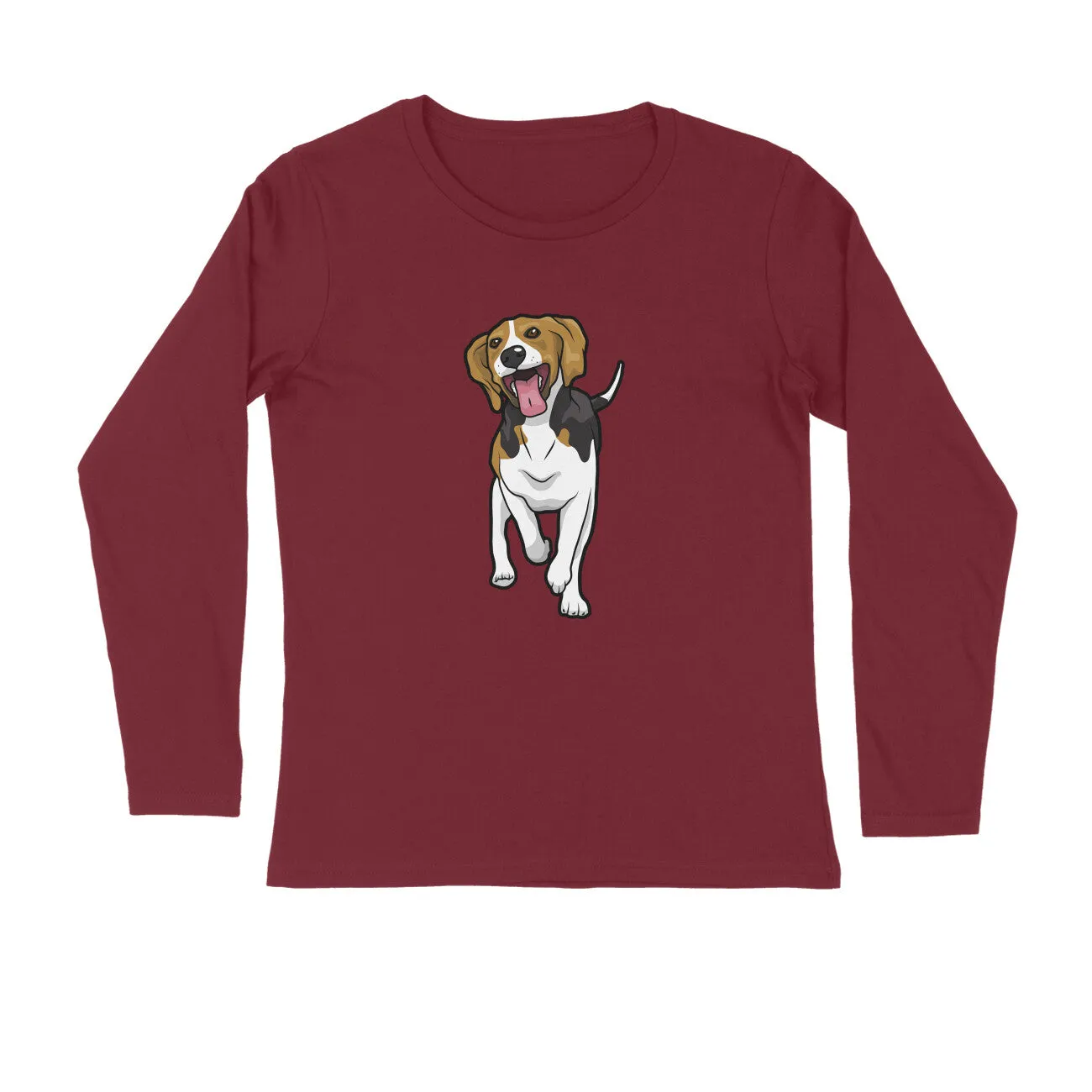 Full Sleeves Round Neck (Men) - Fun Loving Beagle (7 Colours)