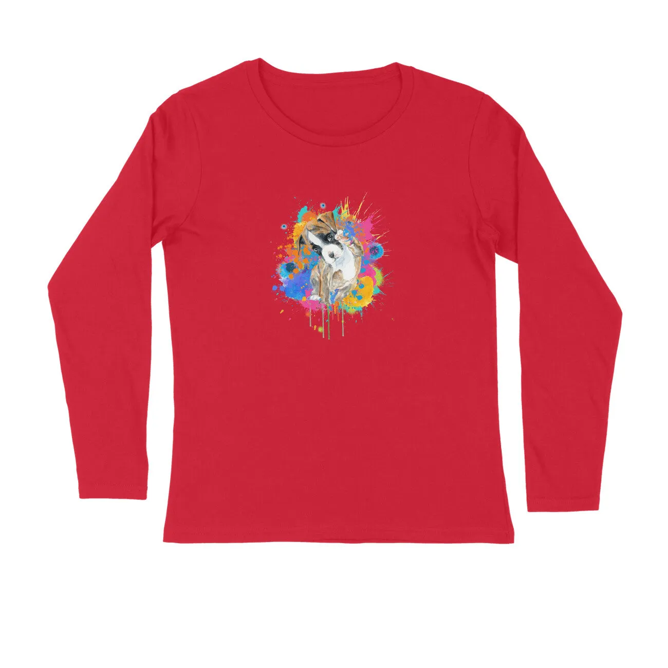 Full Sleeves Round Neck (Men) - Splashes Of Joy Puppy (7 Colours)