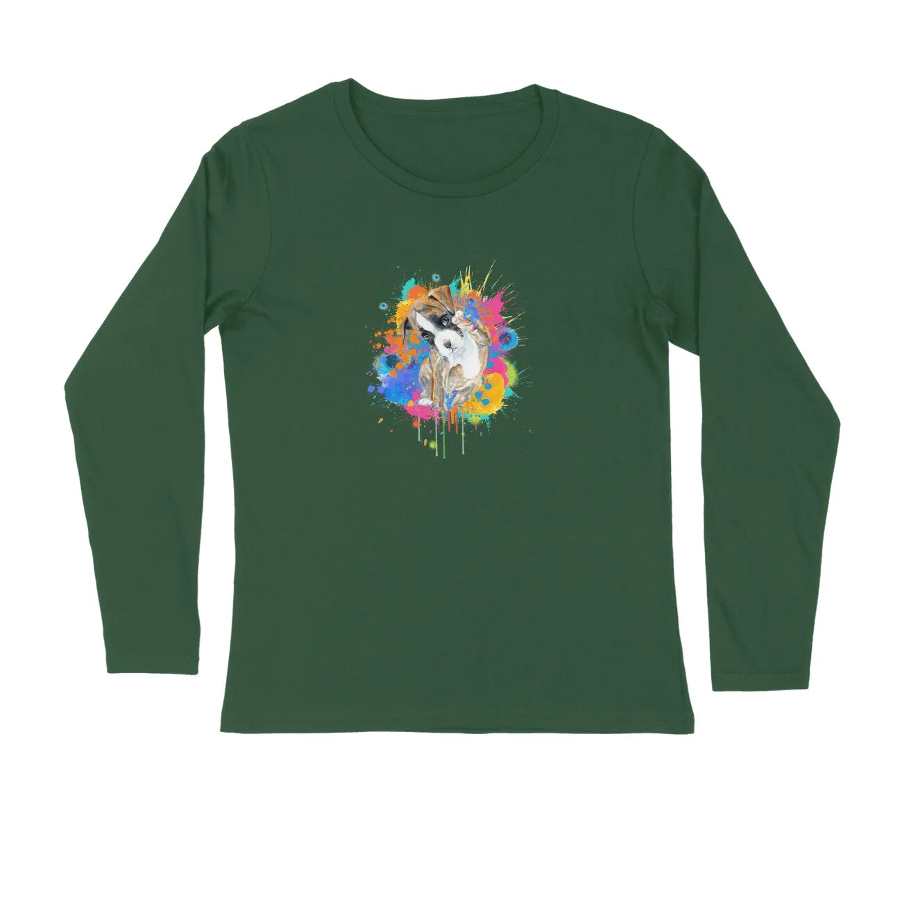 Full Sleeves Round Neck (Men) - Splashes Of Joy Puppy (7 Colours)