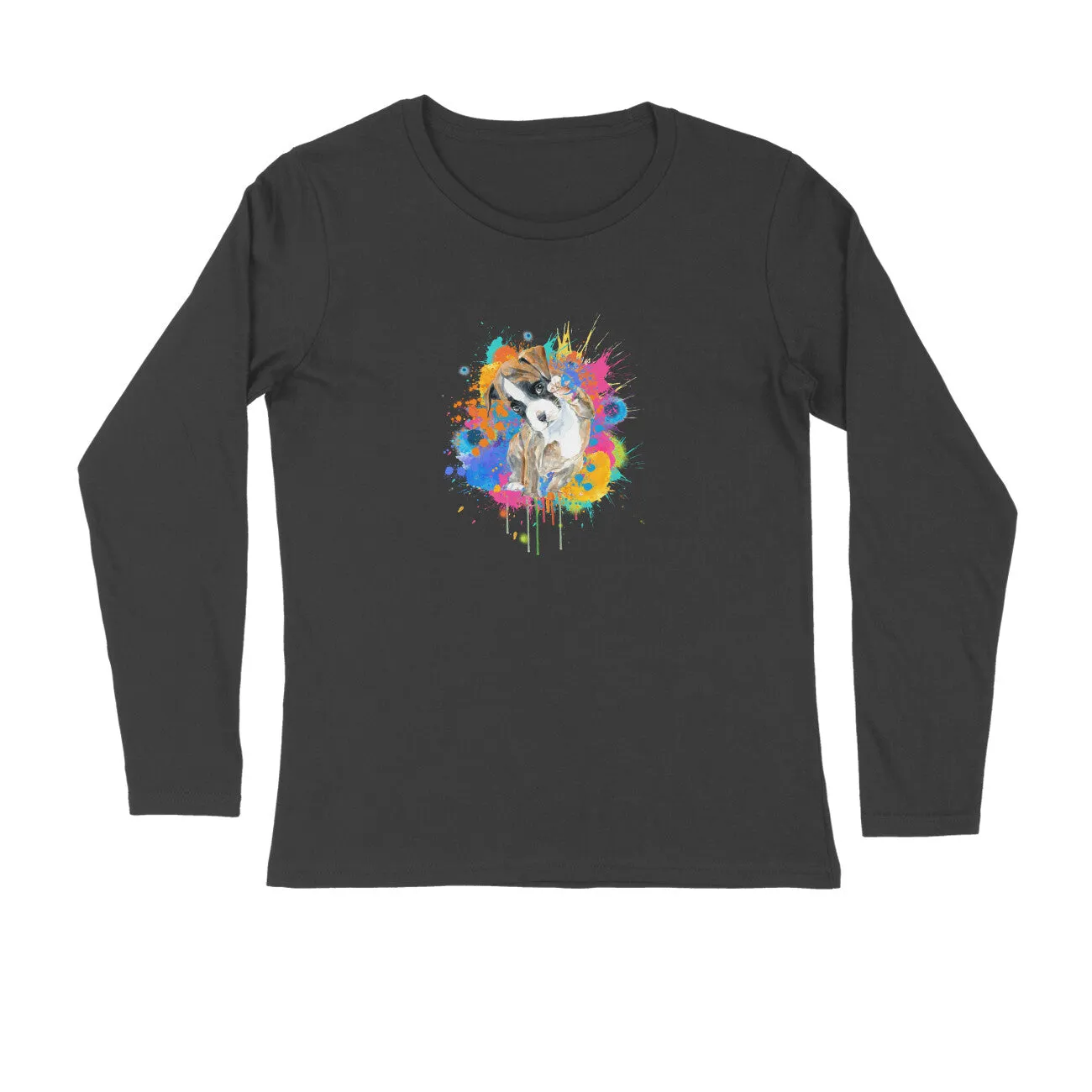 Full Sleeves Round Neck (Men) - Splashes Of Joy Puppy (7 Colours)