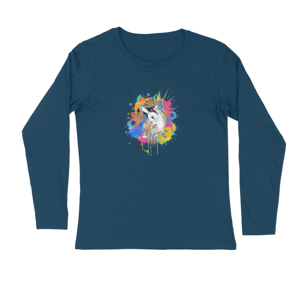 Full Sleeves Round Neck (Men) - Splashes Of Joy Puppy (7 Colours)