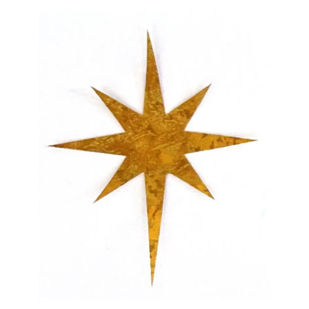 Fused Applique Stars of Bethlehem - 5-1/2 x 6-1/2