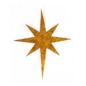 Fused Applique Stars of Bethlehem - 5-1/2 x 6-1/2