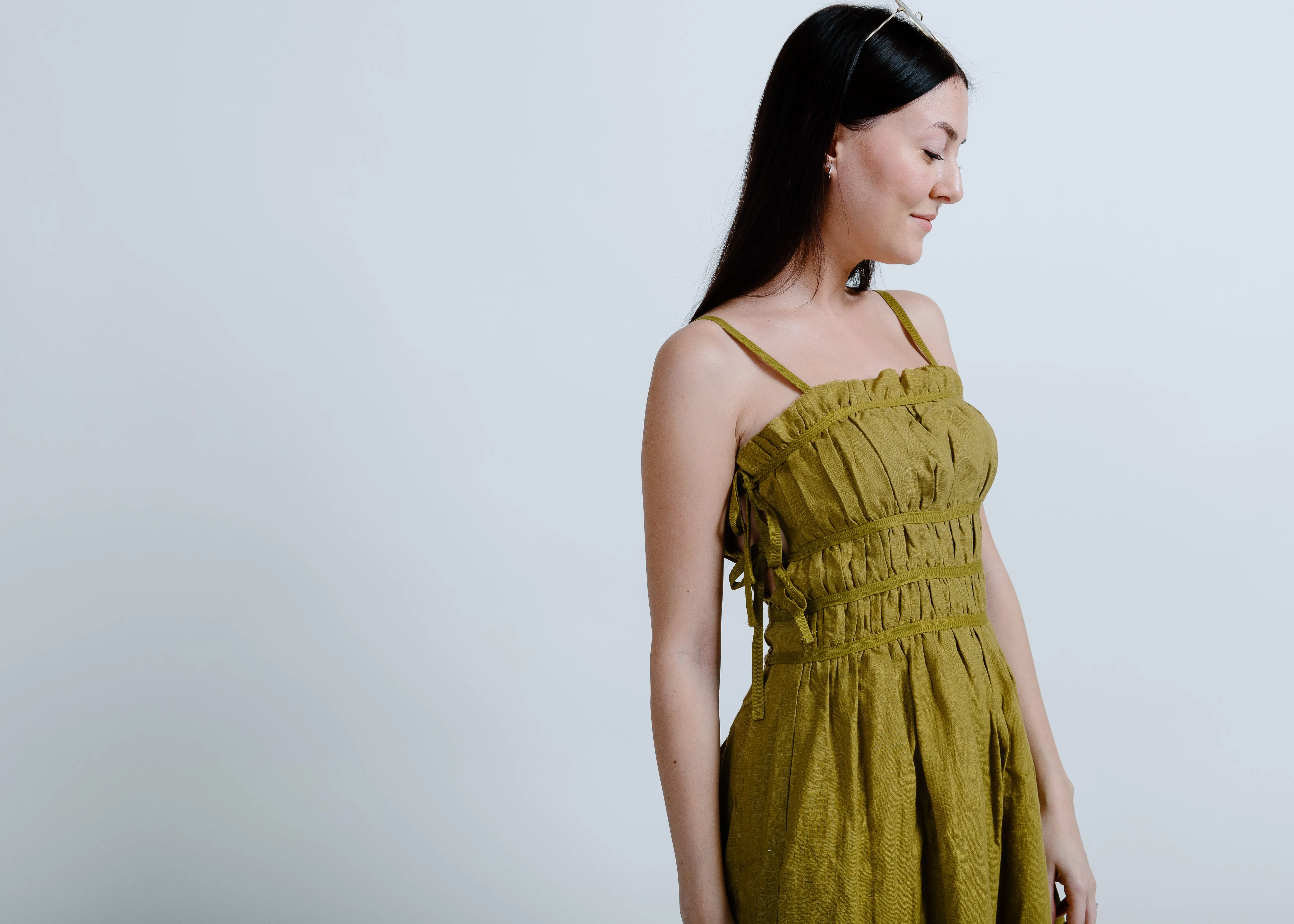 Gabrielle Midi Dress - Olive