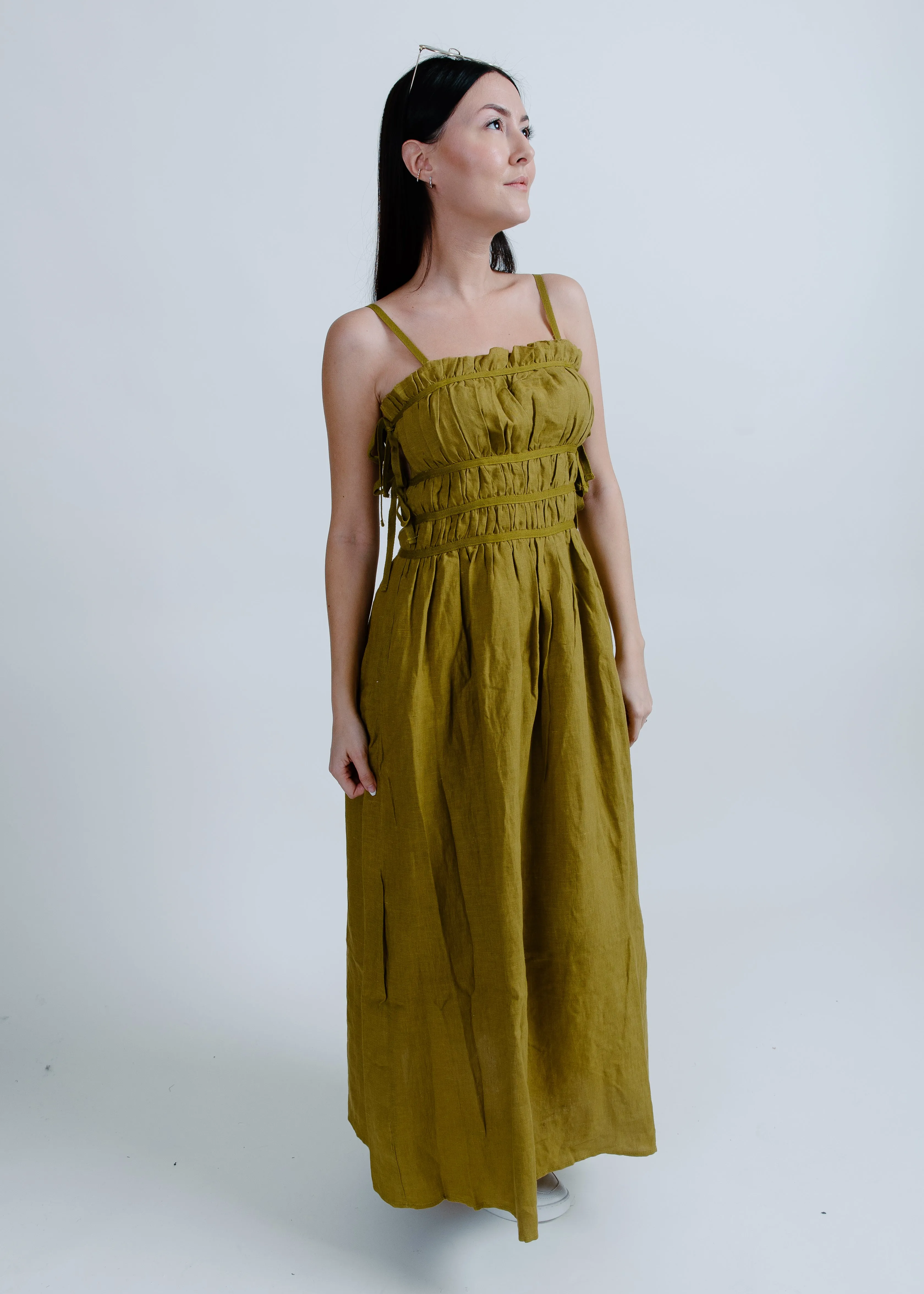 Gabrielle Midi Dress - Olive