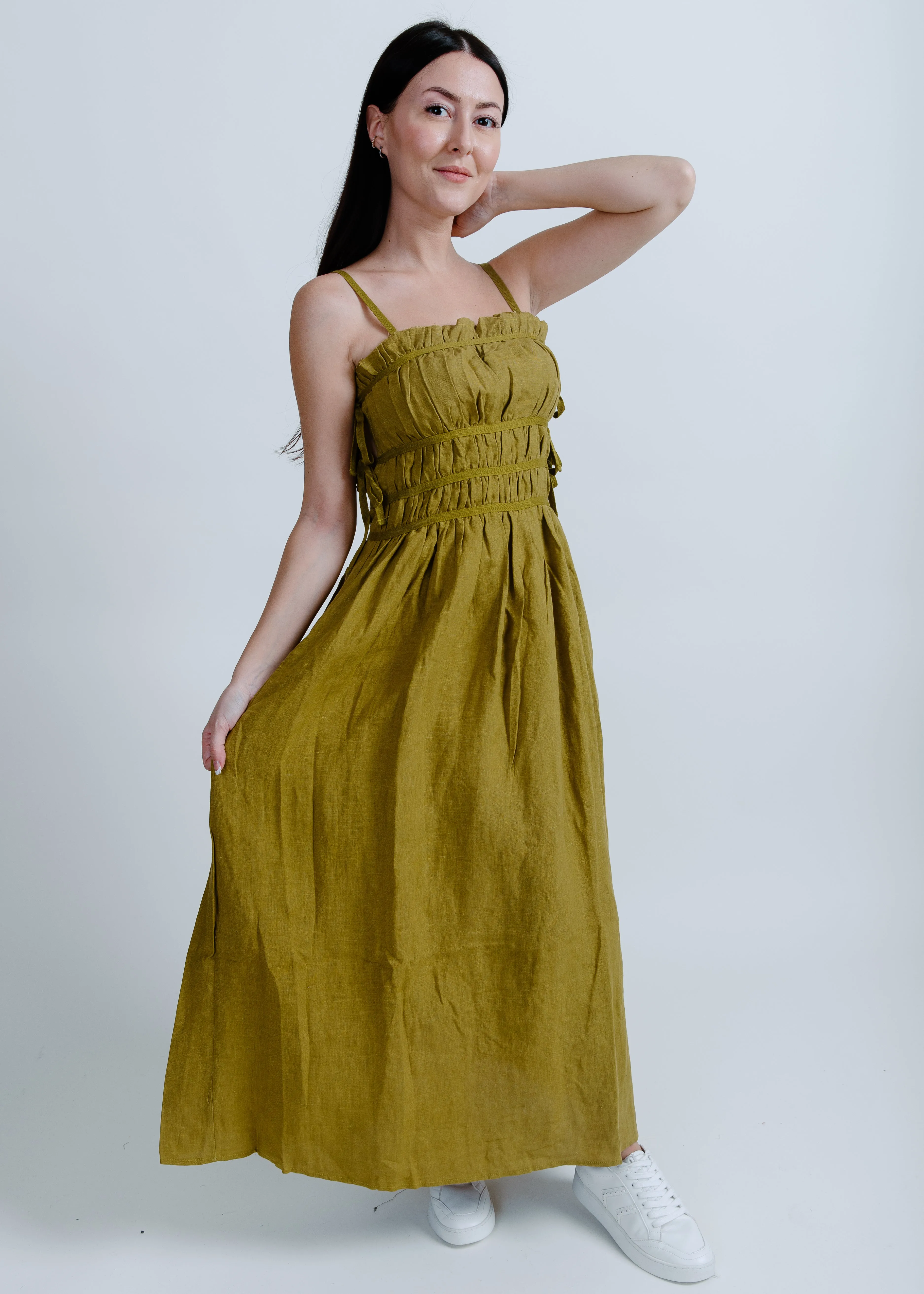 Gabrielle Midi Dress - Olive