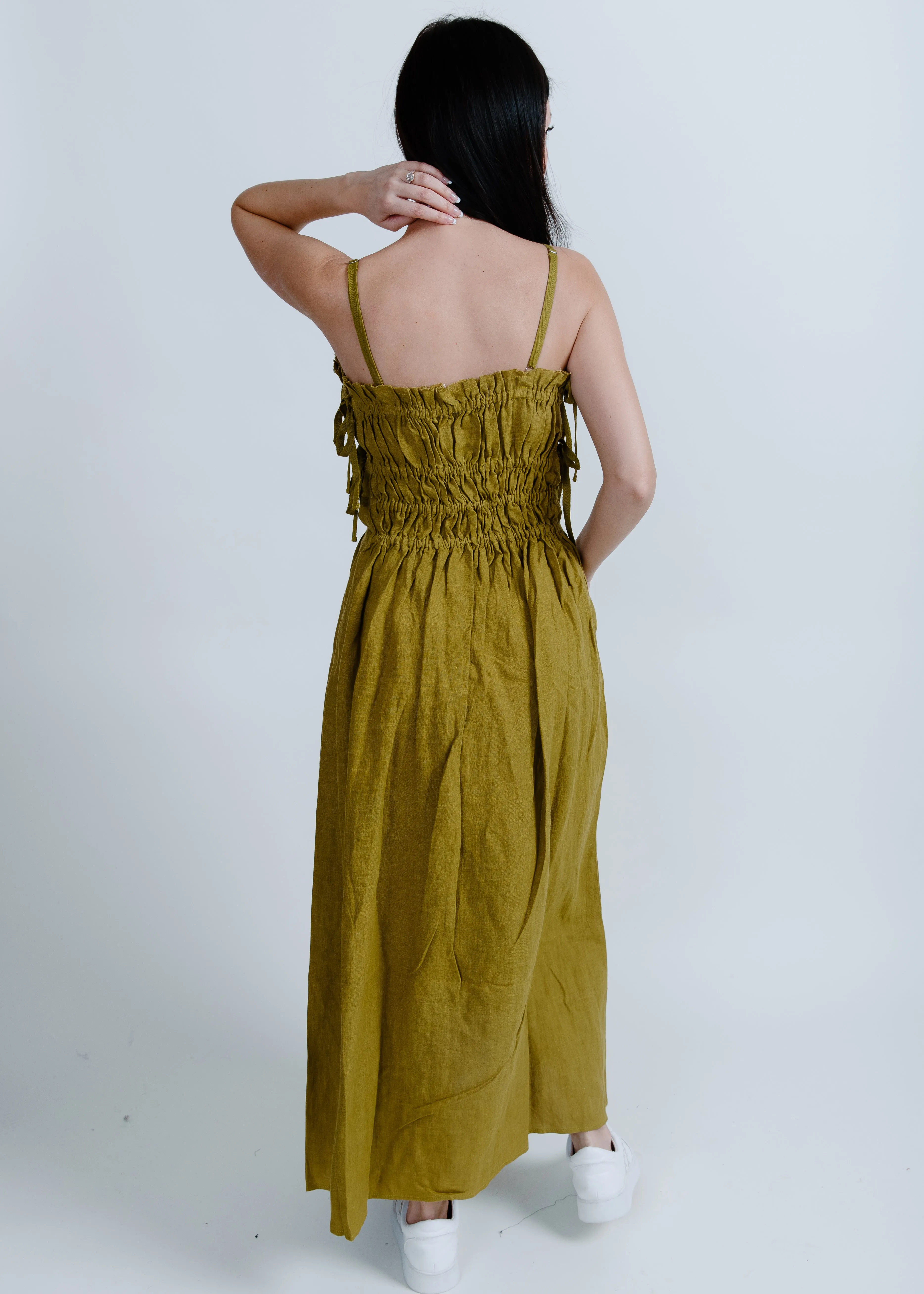 Gabrielle Midi Dress - Olive